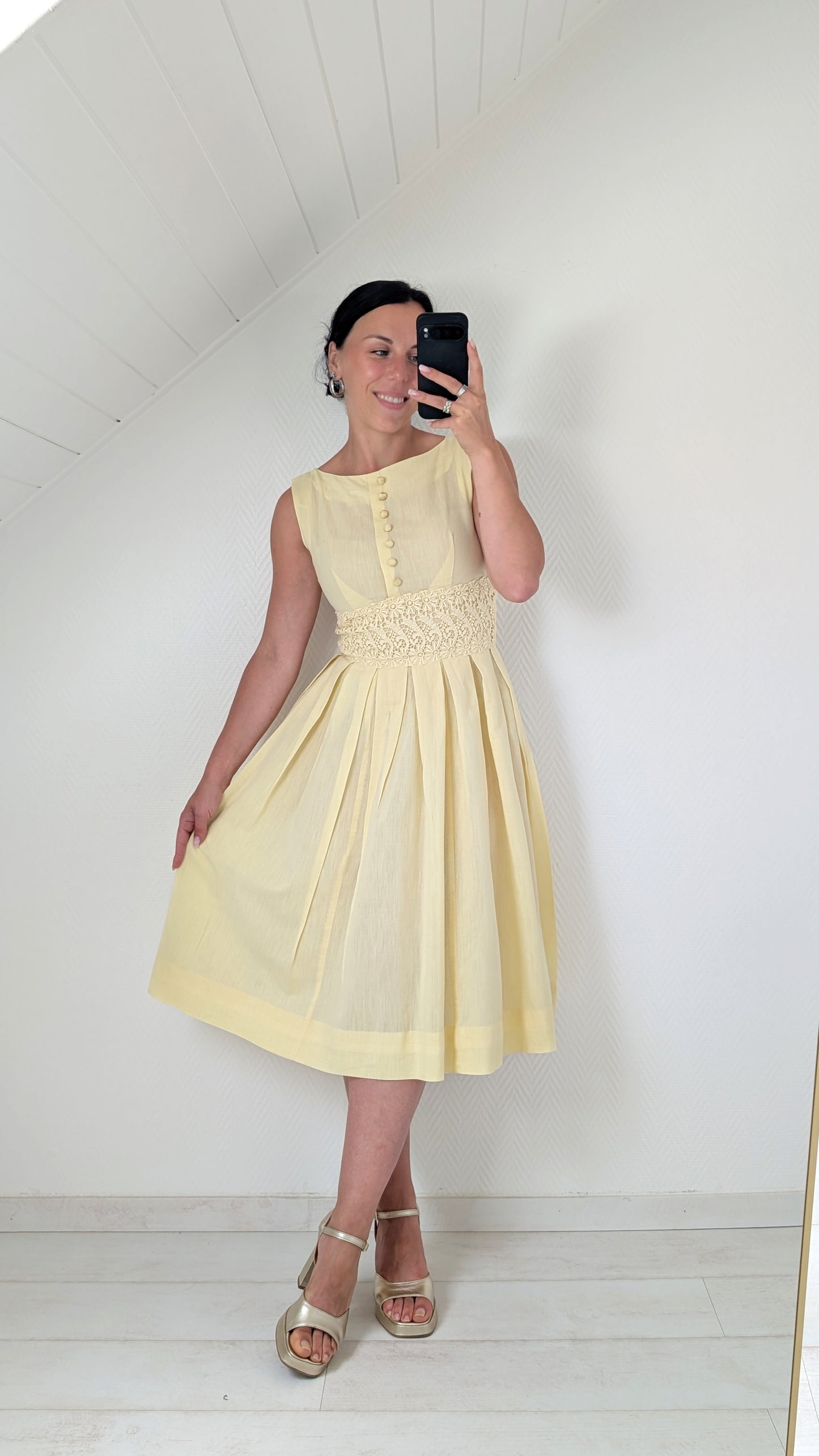 Robe 50s coton faite main T36