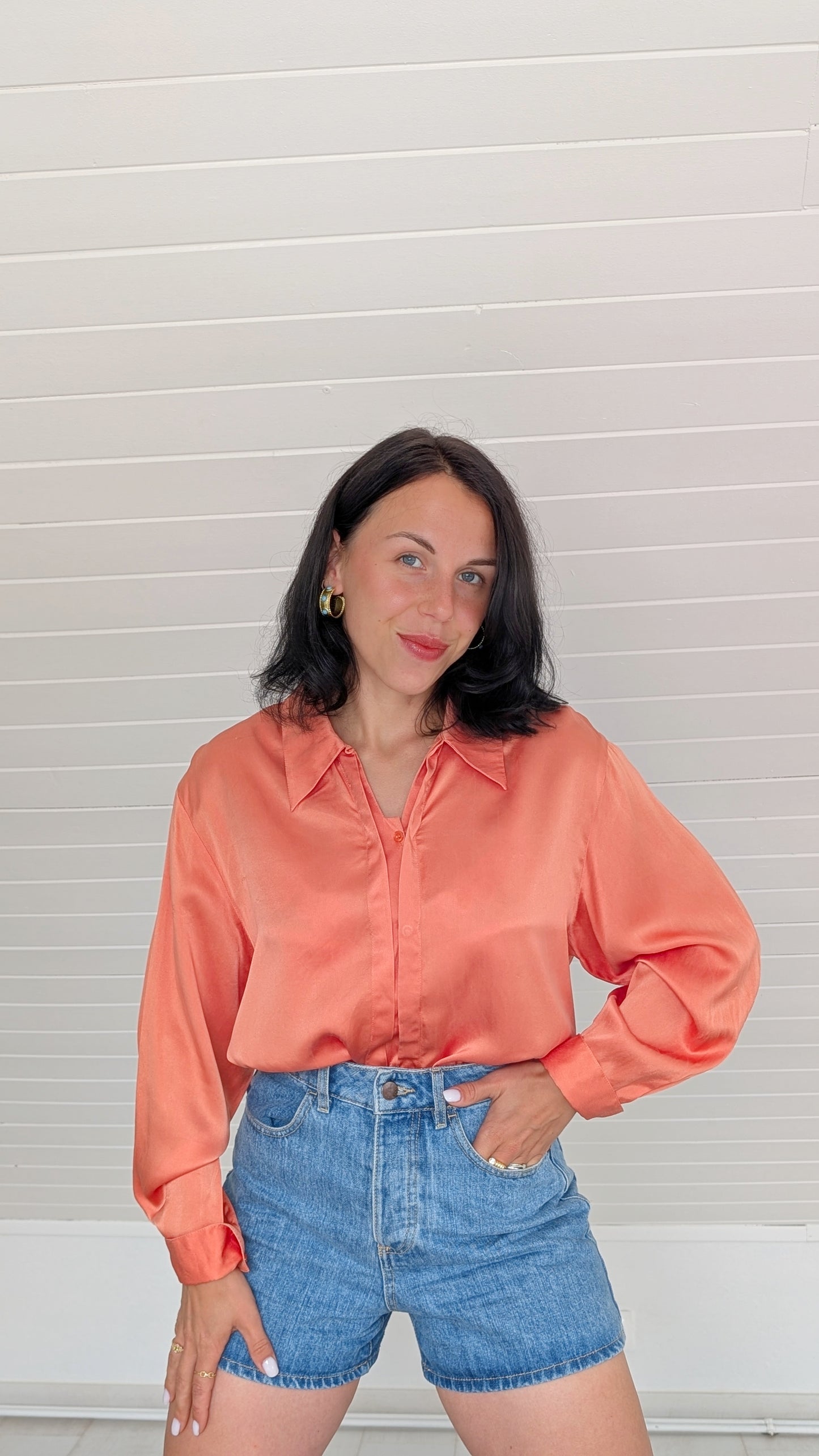 Blouse soie 90s T42