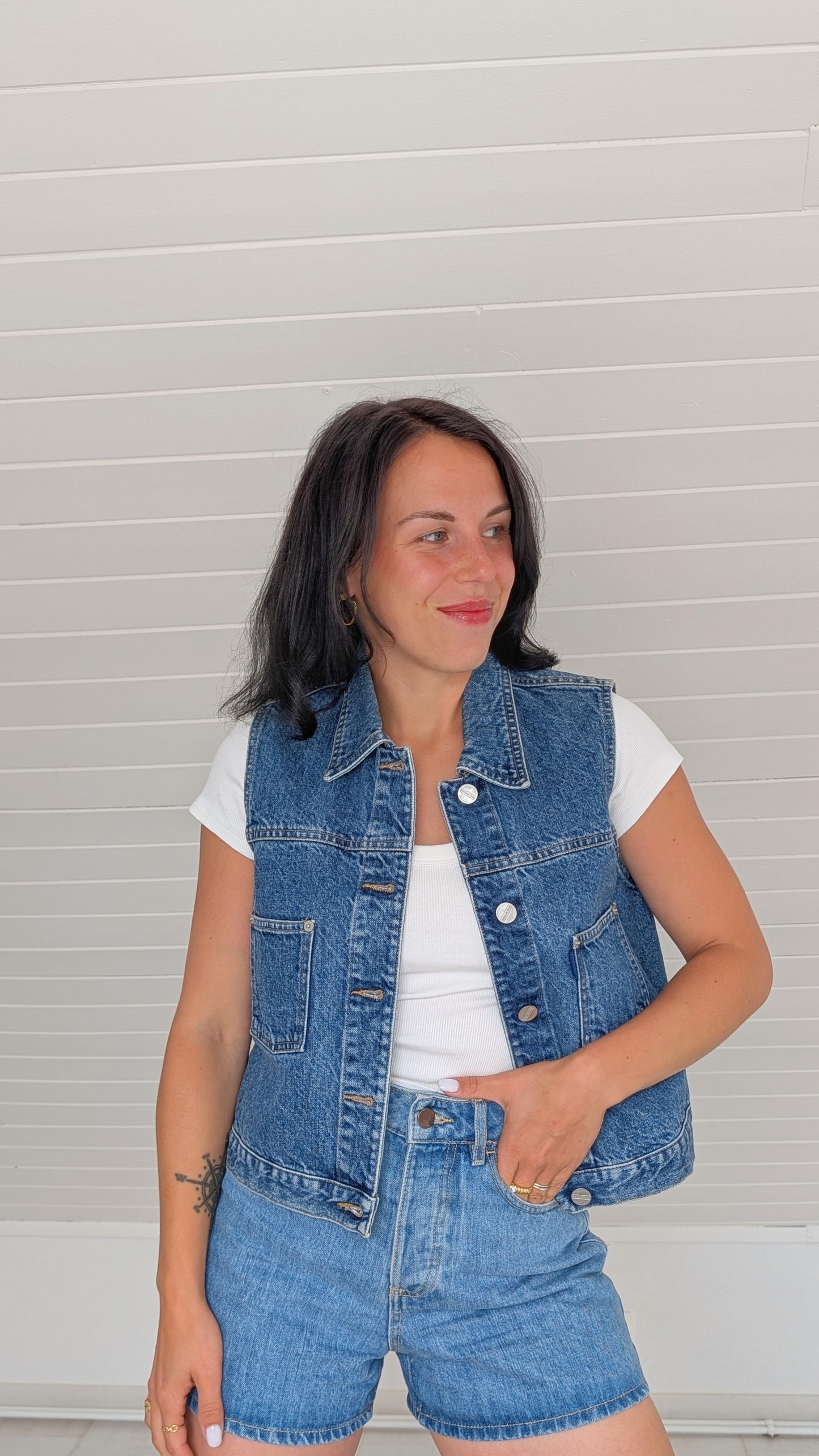 Veste sans manches denim T36-38