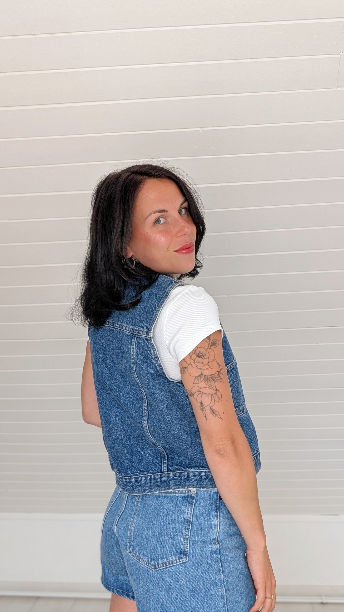 Veste sans manches denim T36-38