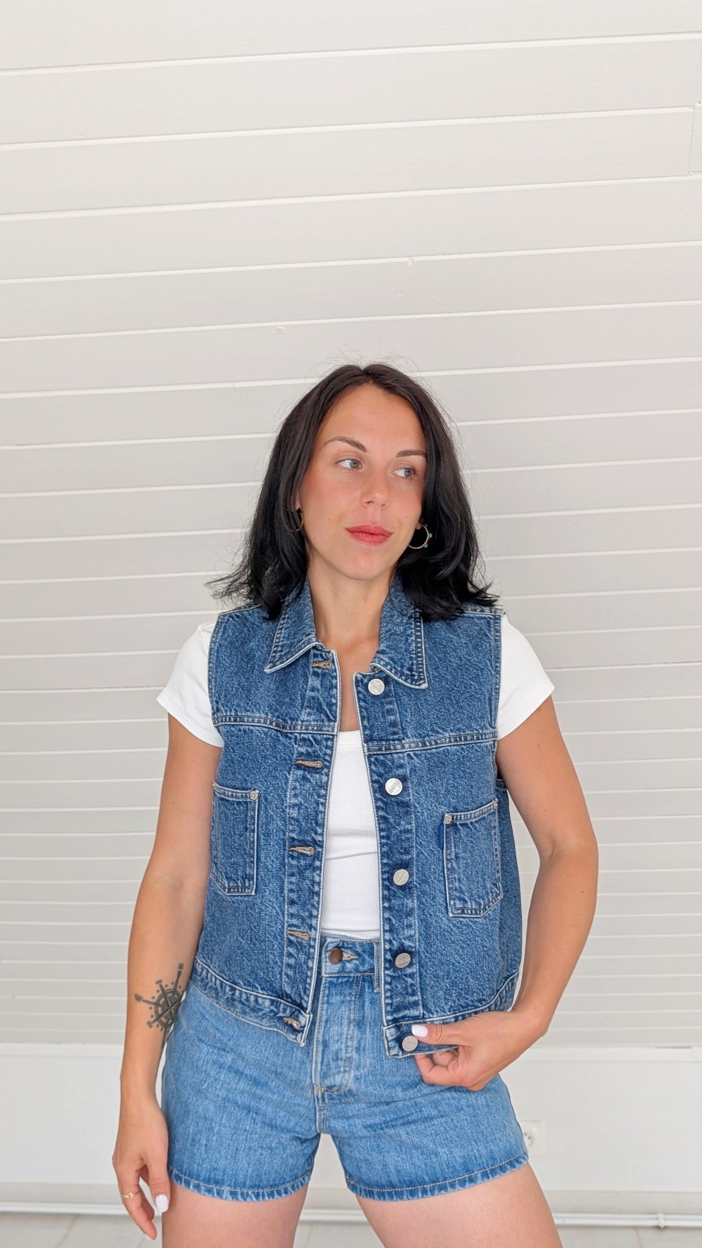 Veste sans manches denim T36-38