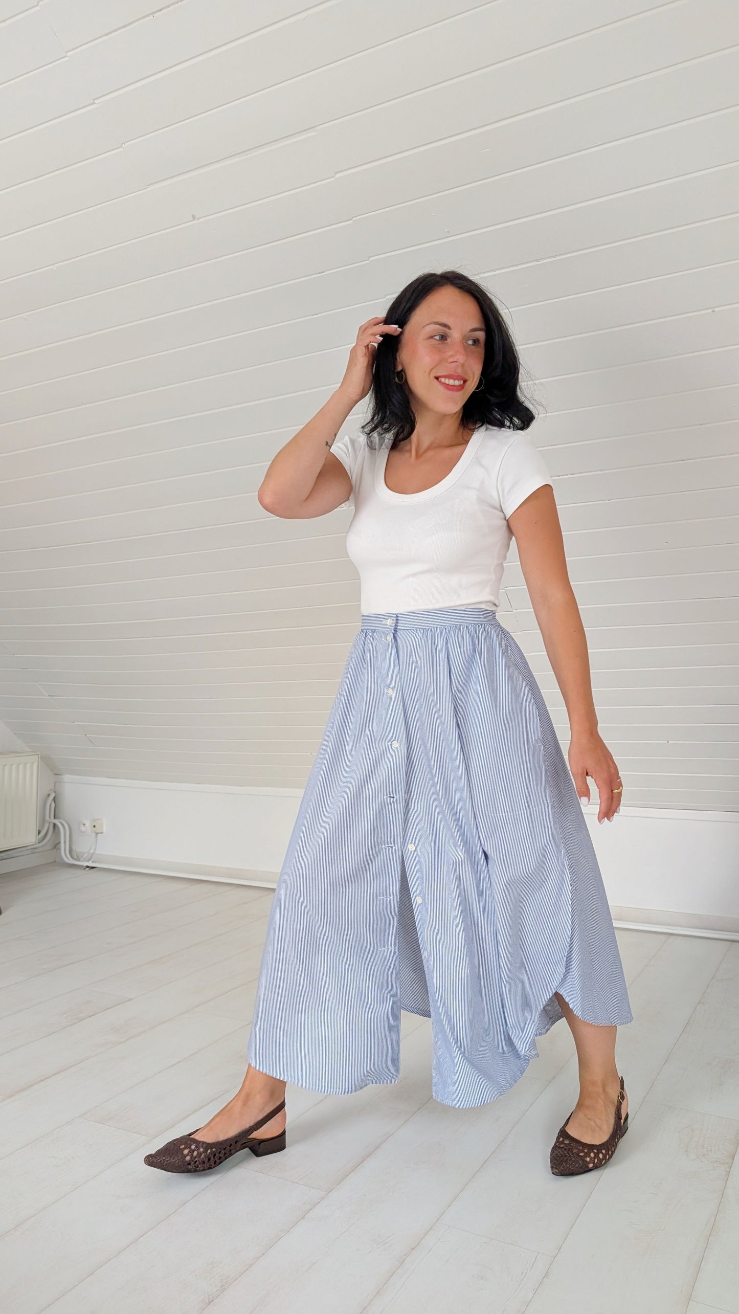 Jupe midi coton T36