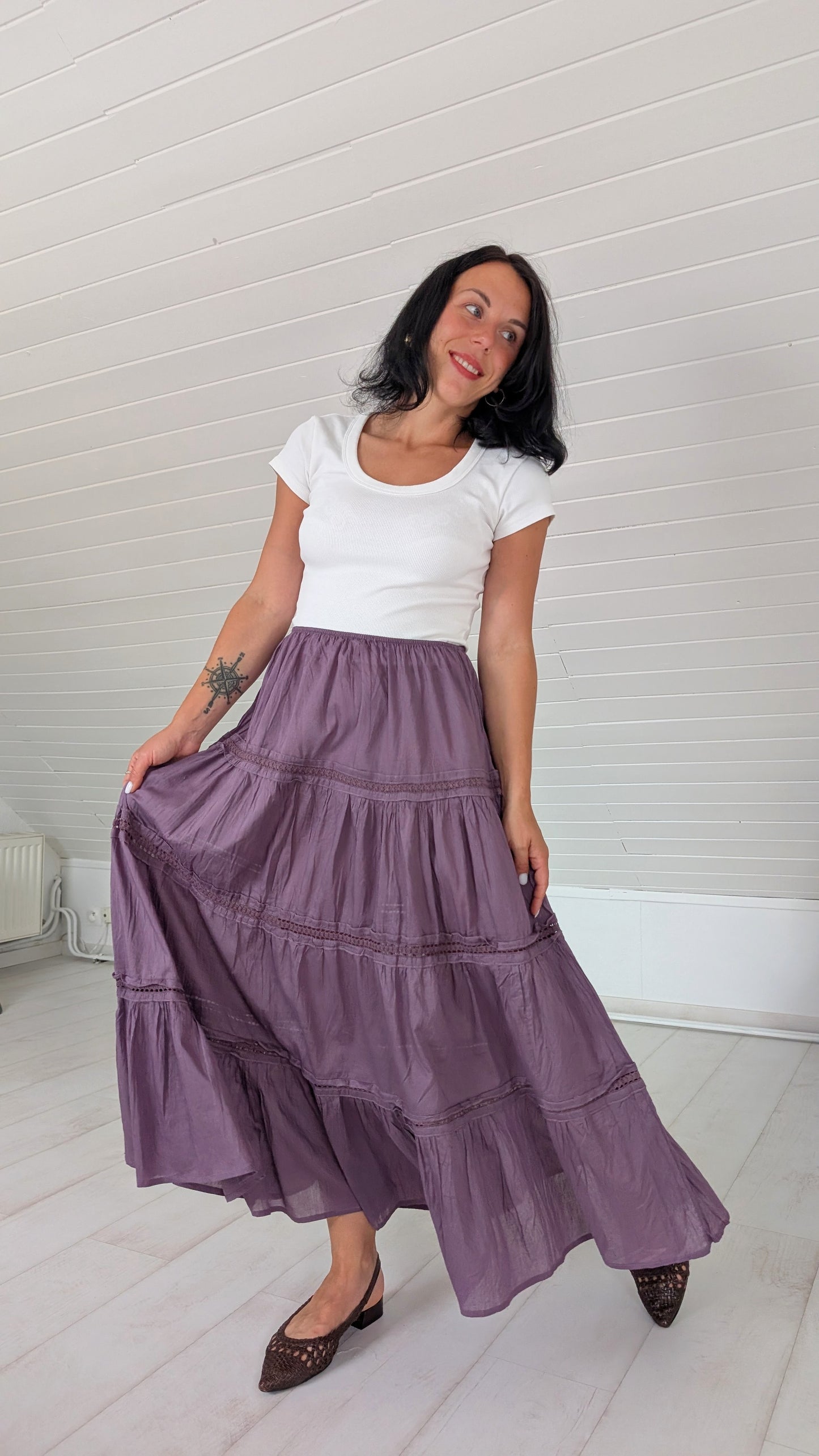 Jupe romantique coton T38-40