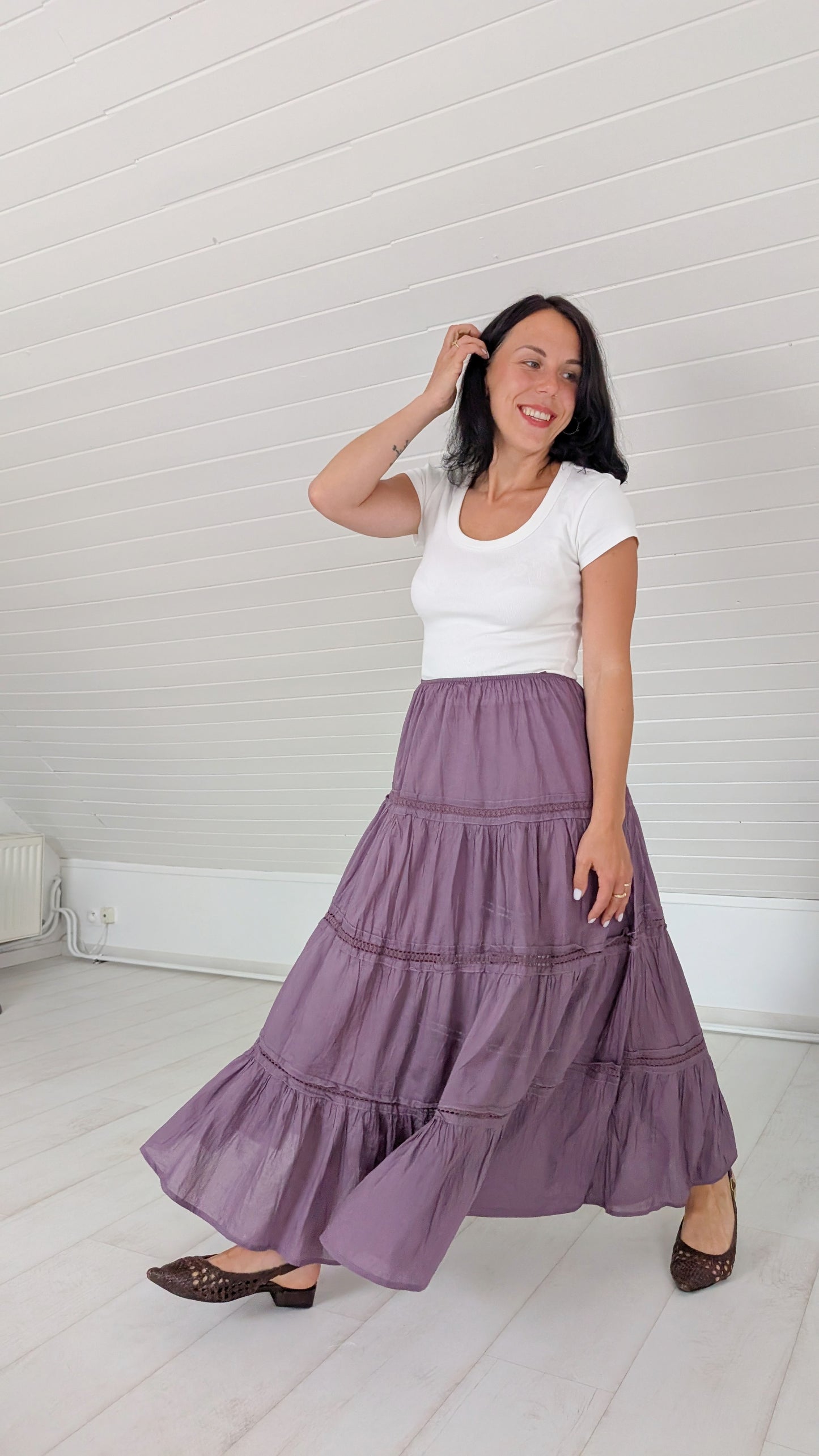 Jupe romantique coton T38-40