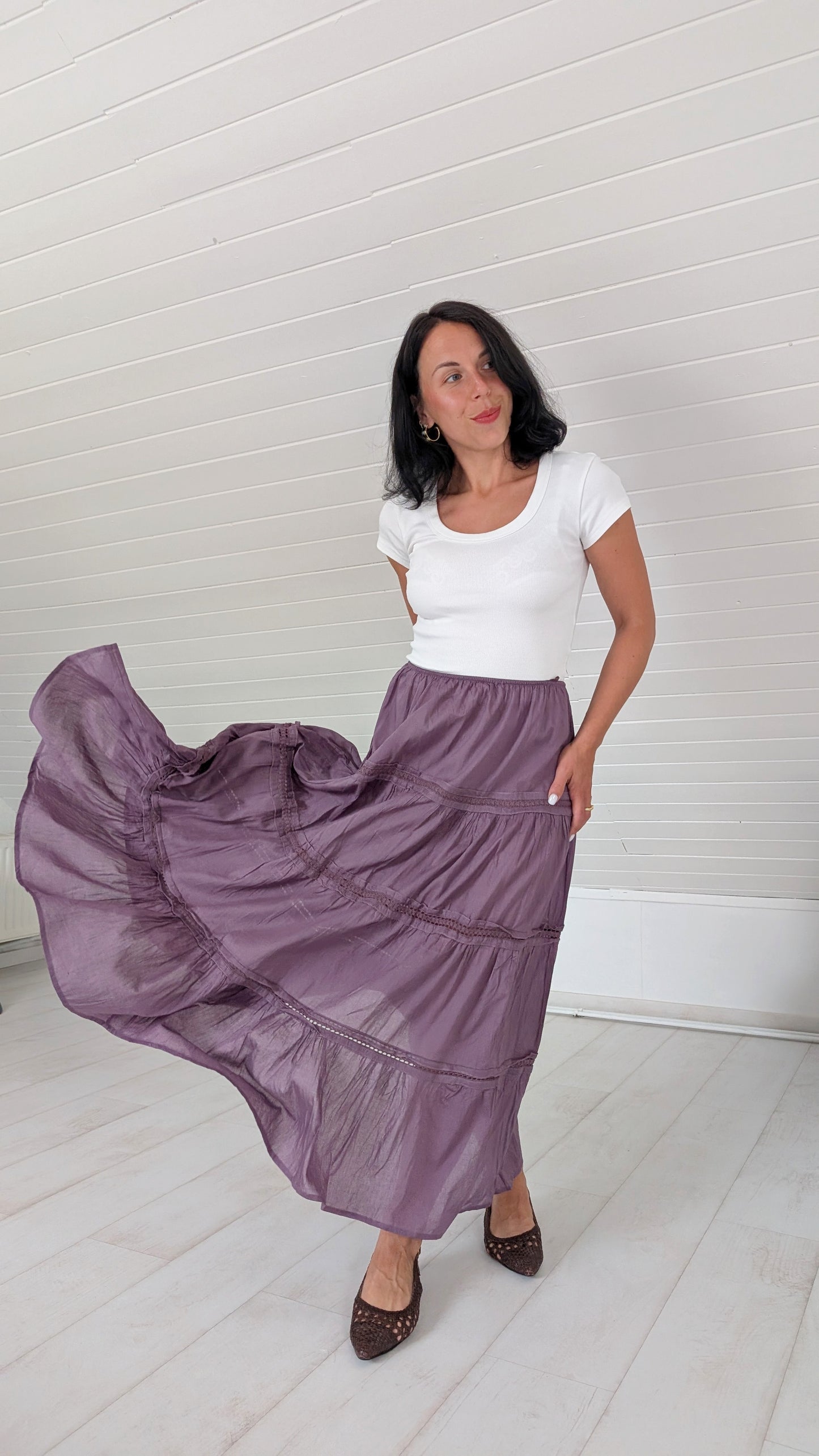 Jupe romantique coton T38-40
