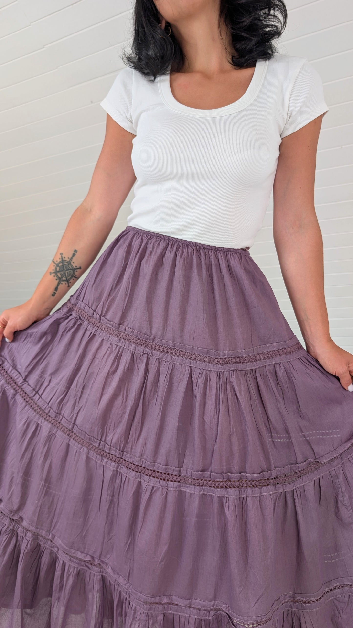 Jupe romantique coton T38-40