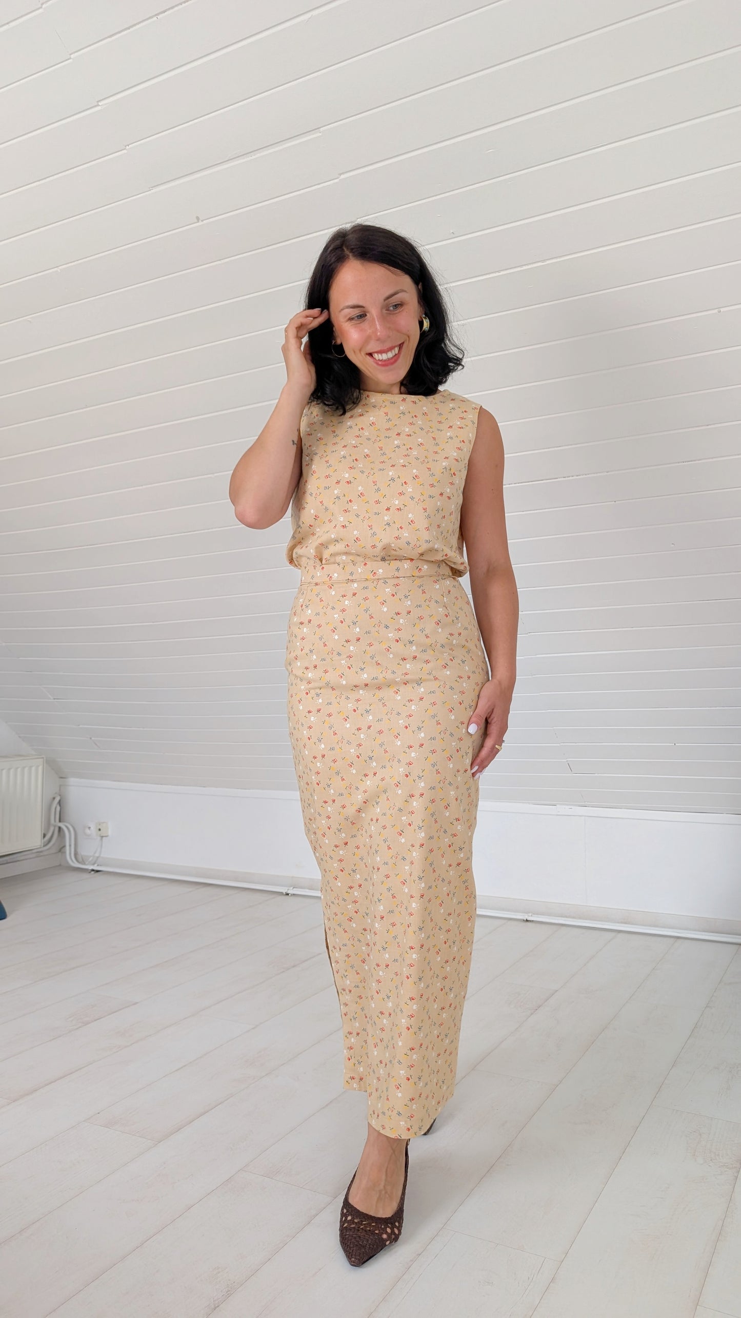 Ensemble coton 70s fait main T34-36