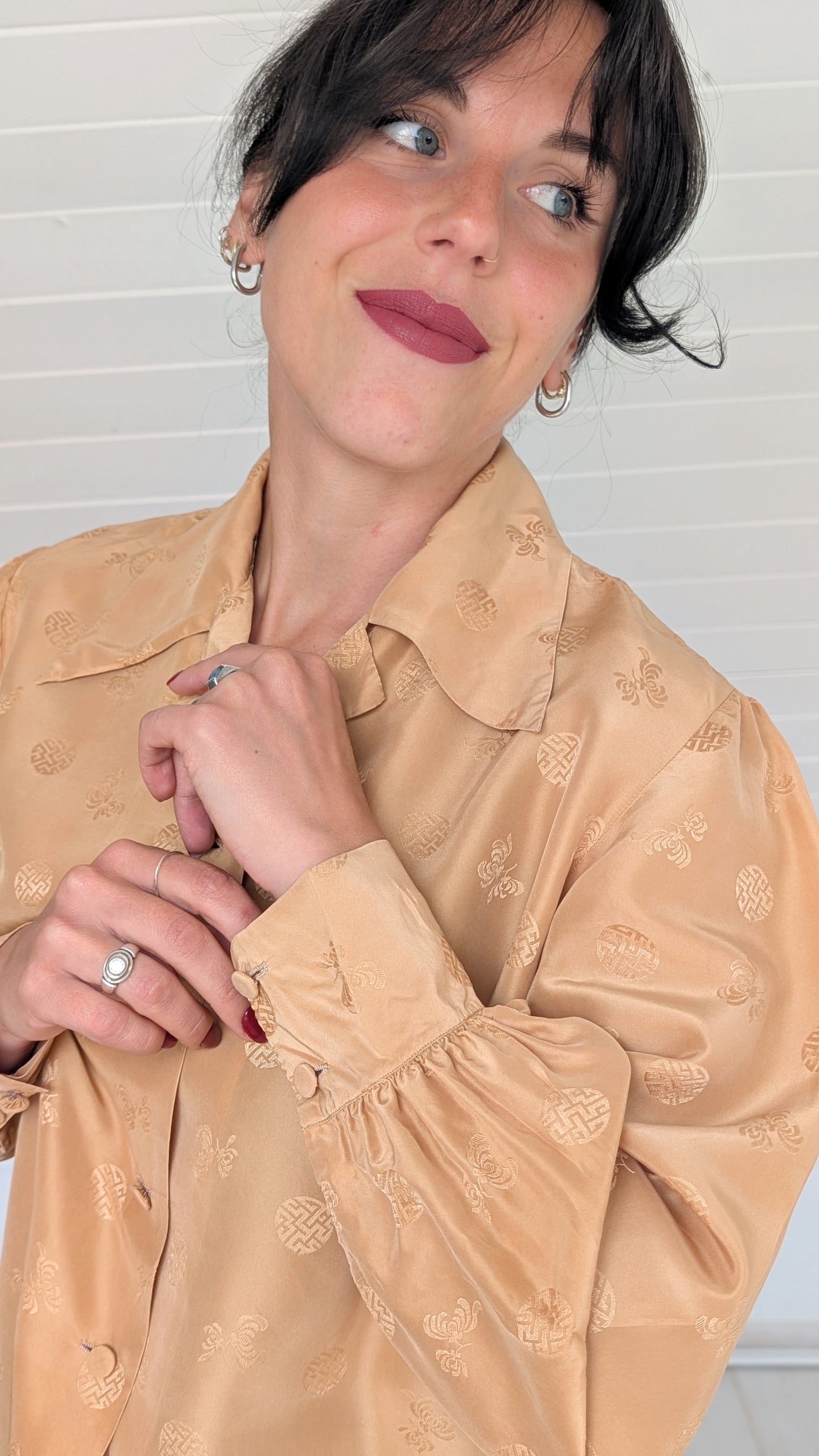 Blouse soie 1970 T38