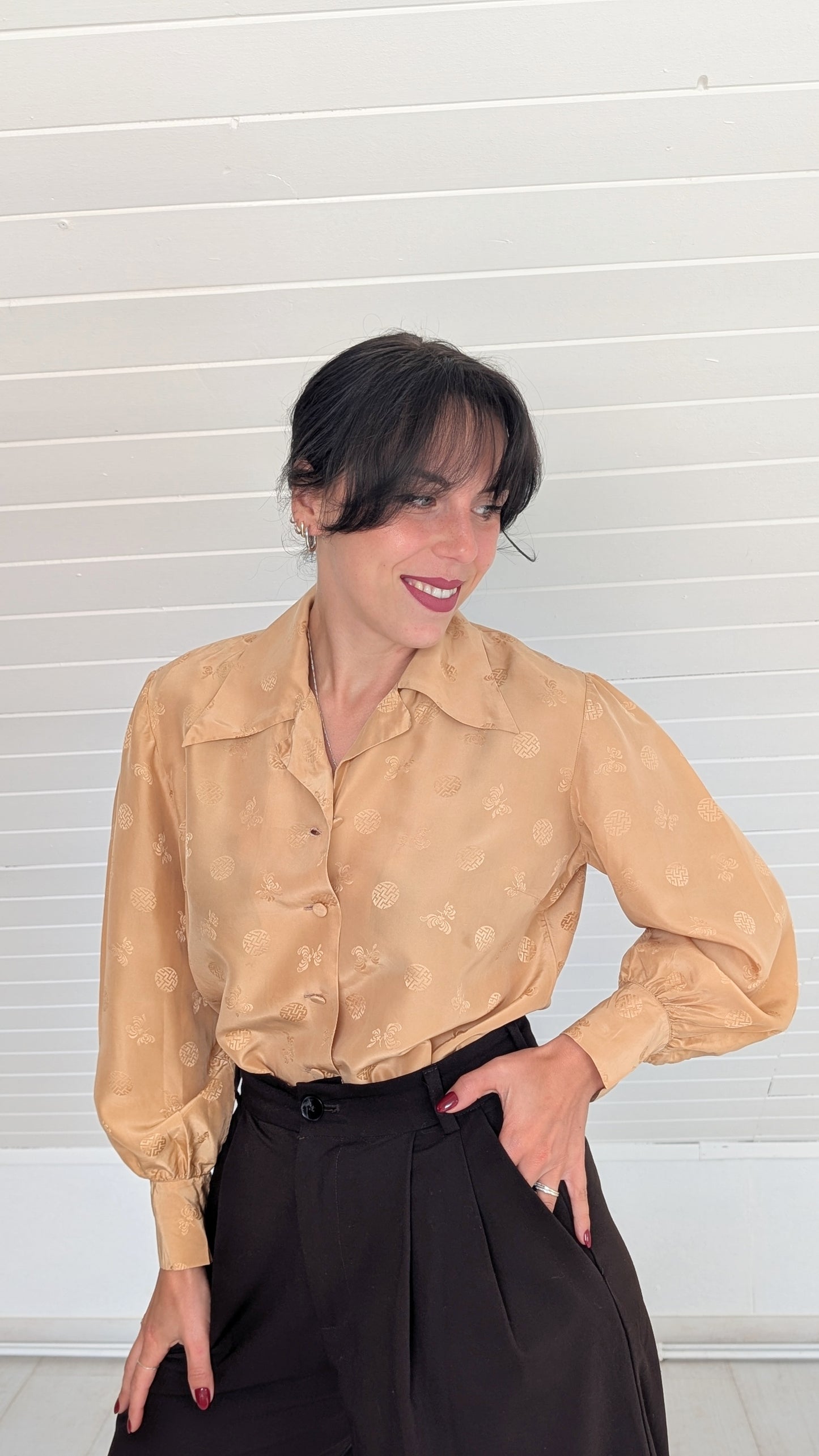 Blouse soie 1970 T38
