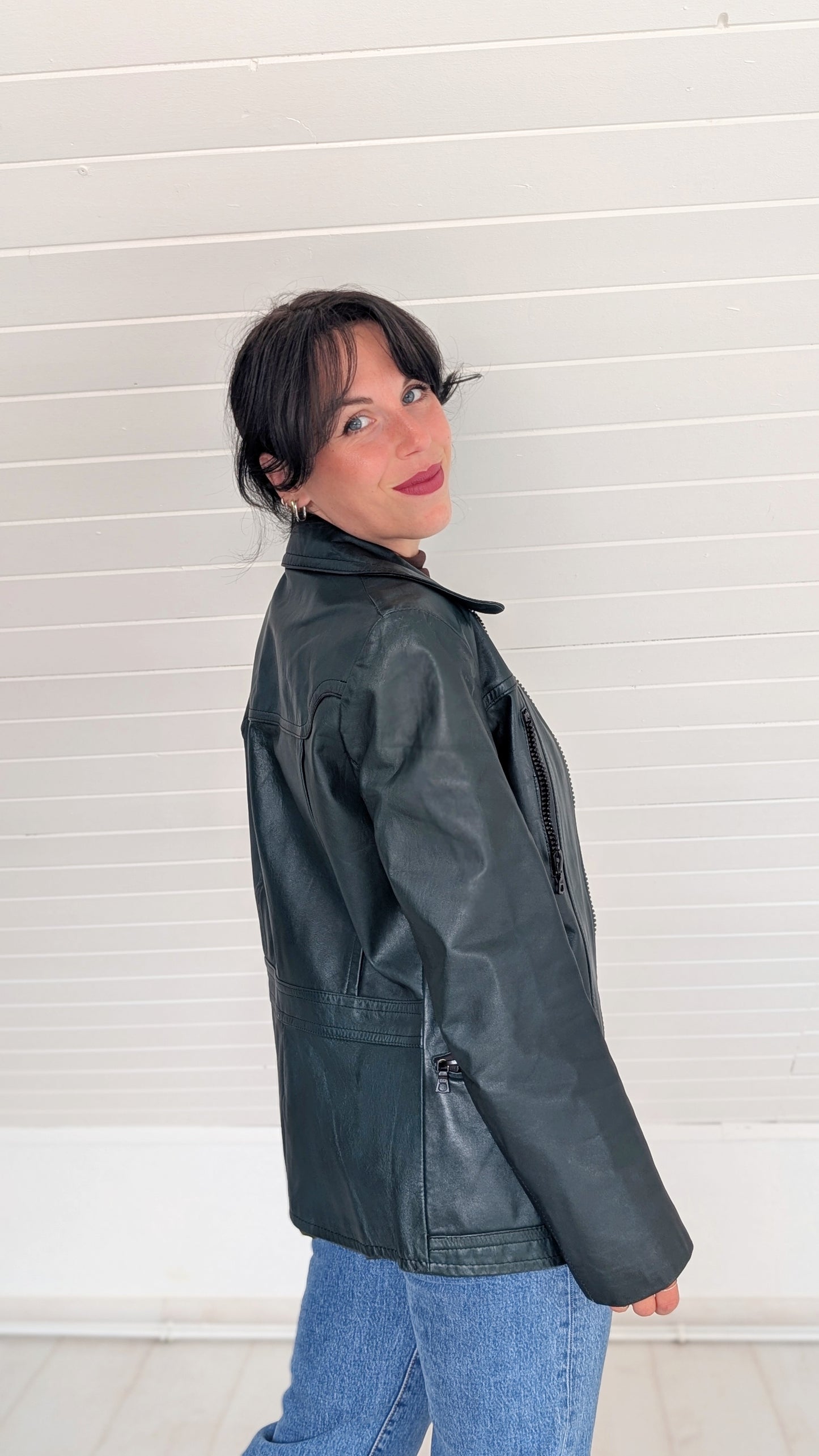 Veste cuir 70s T38