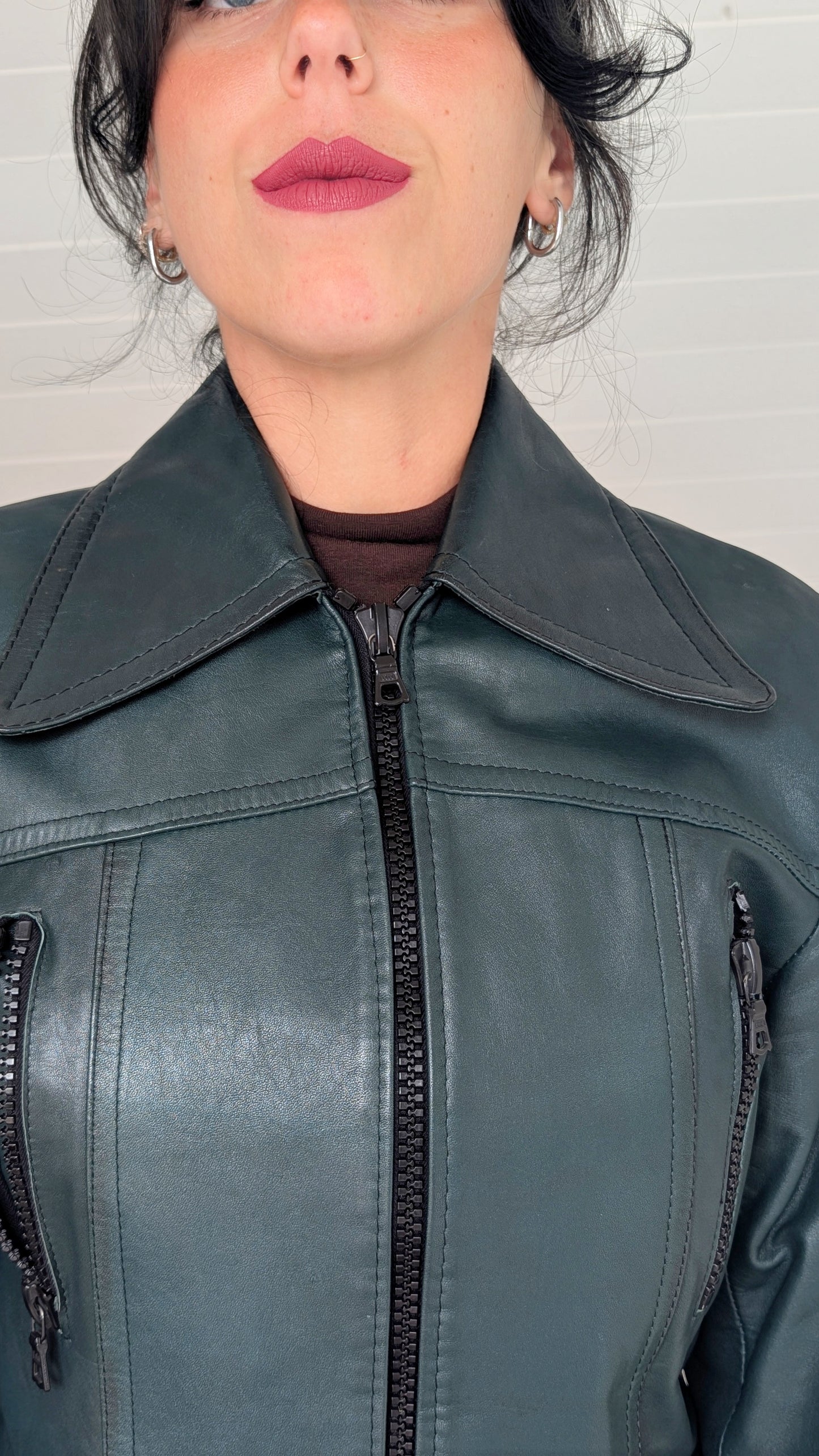 Veste cuir 70s T38