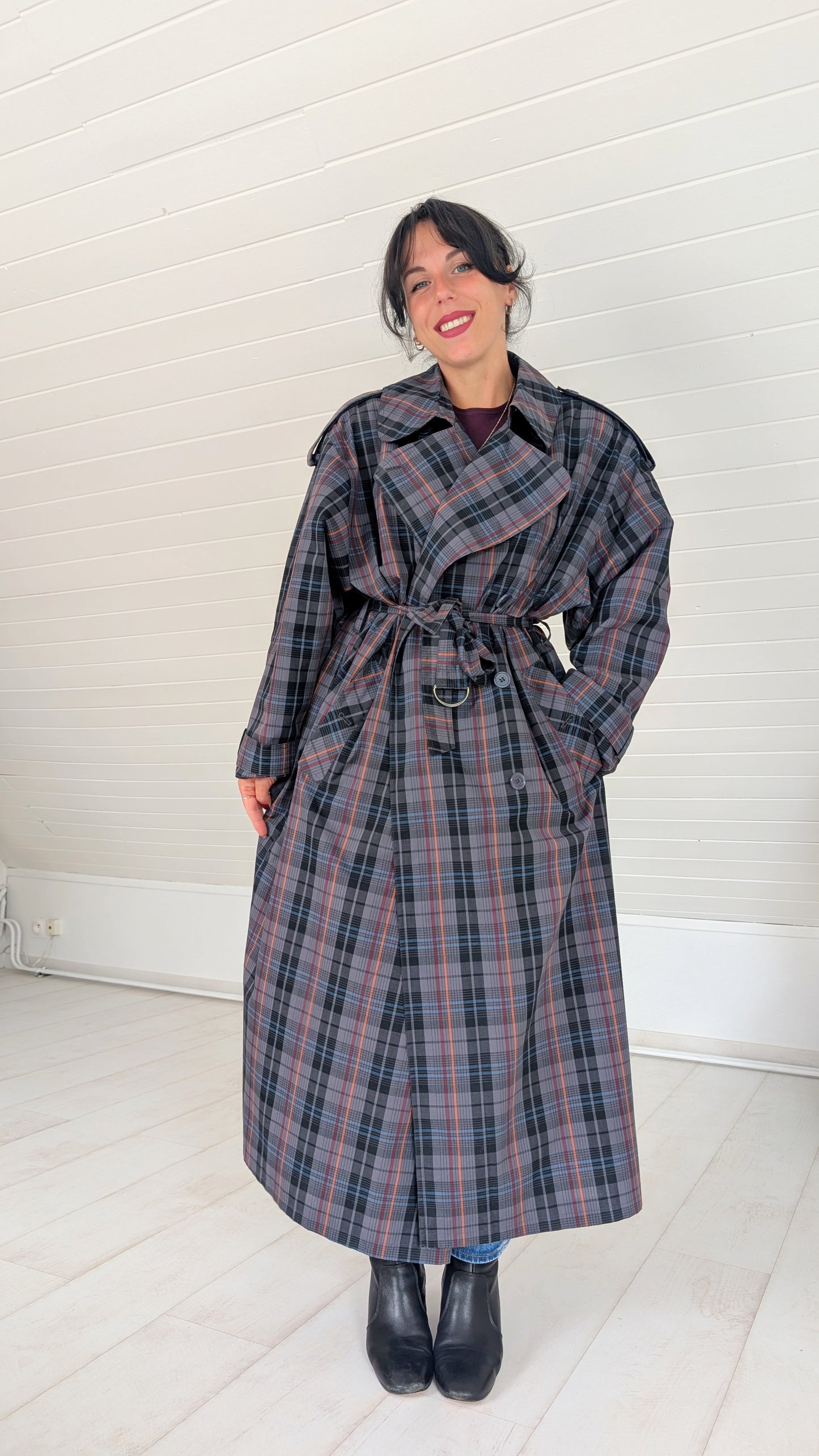 Trench ample oversize 80s jusqu'à un 44