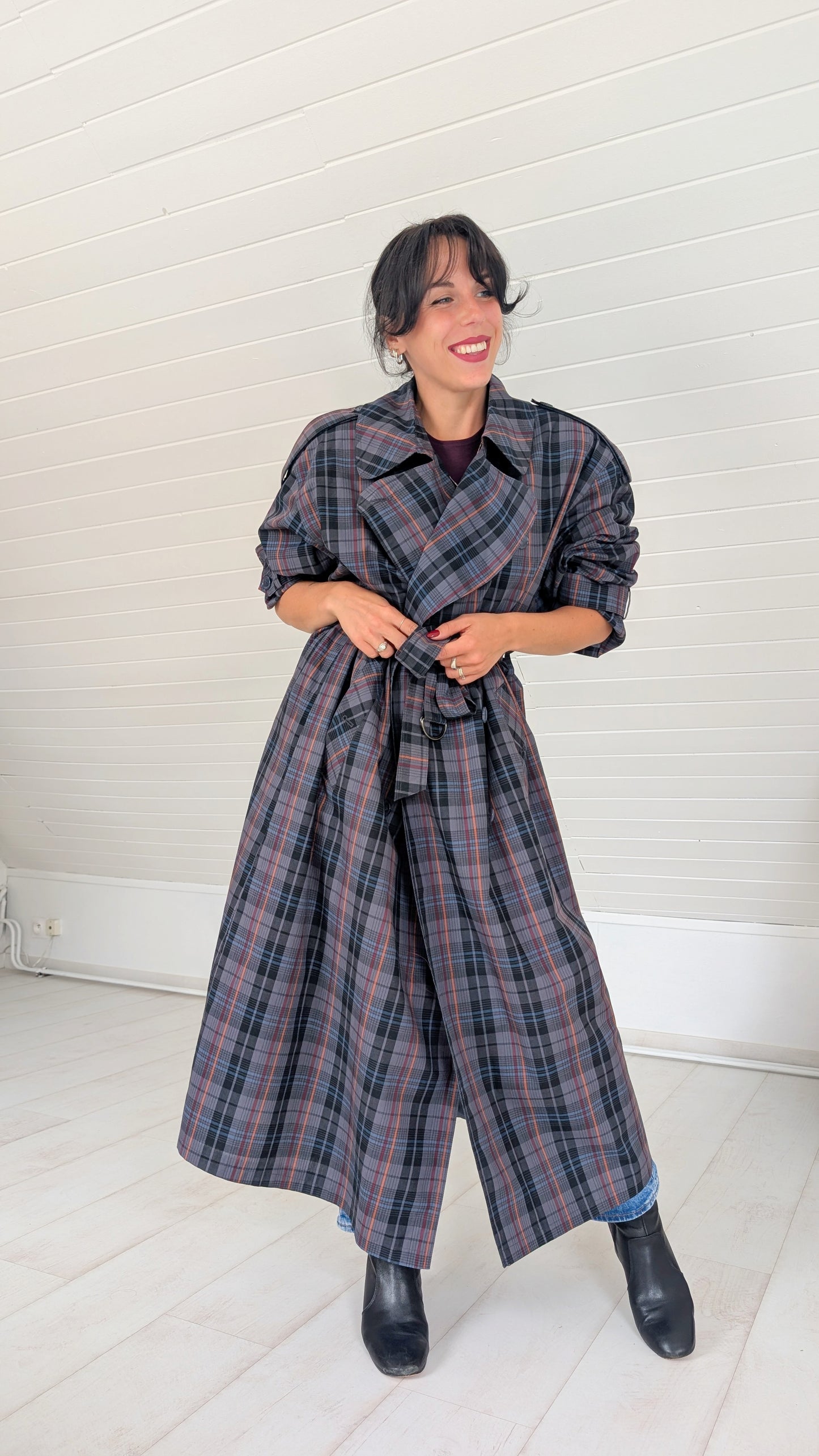 Trench ample oversize 80s jusqu'à un 44