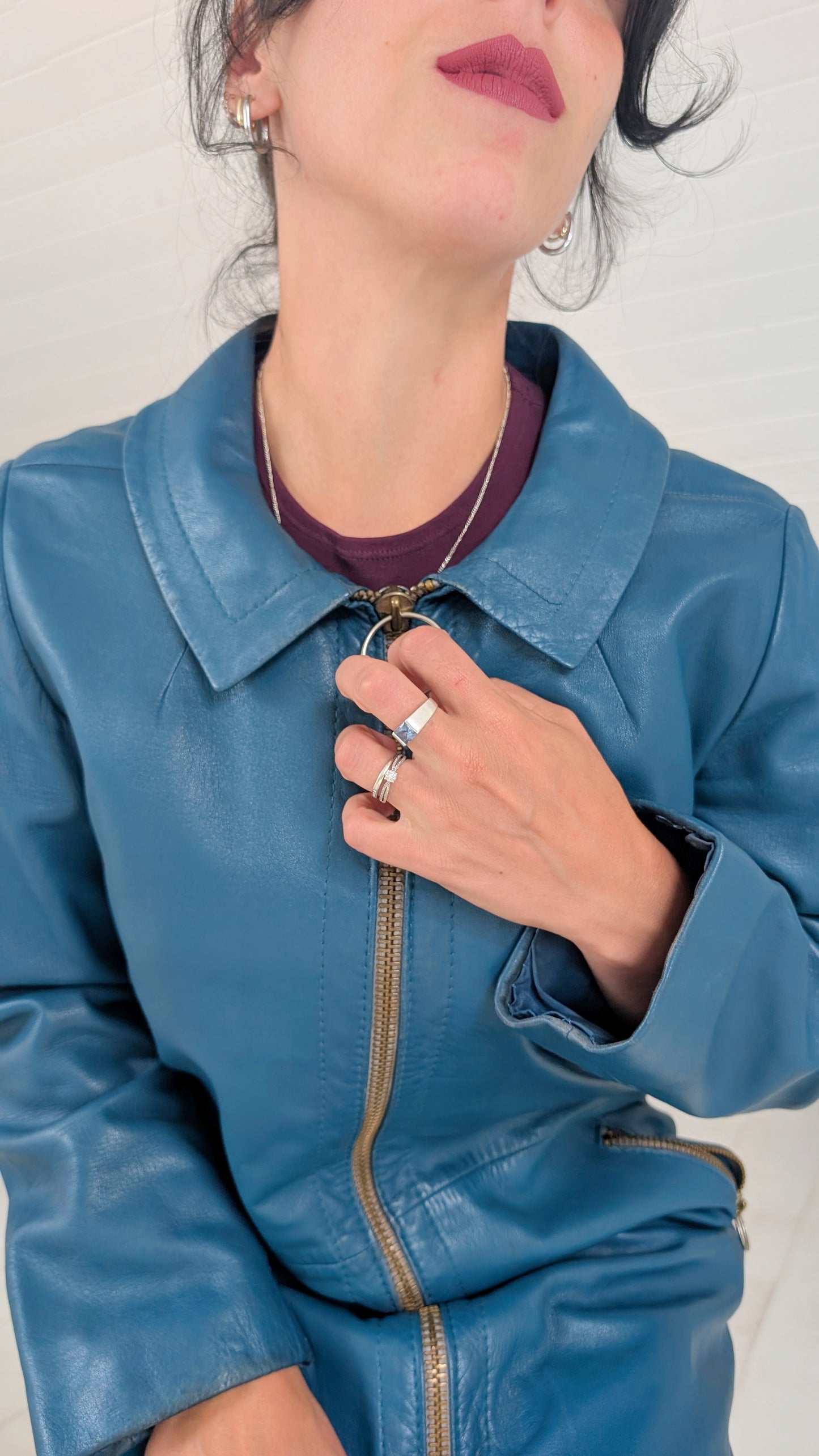 Trench en cuir 1970 rare T36