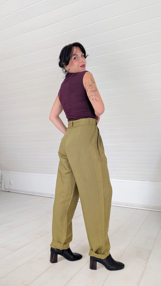 Pantalon 80s lin et viscose T36