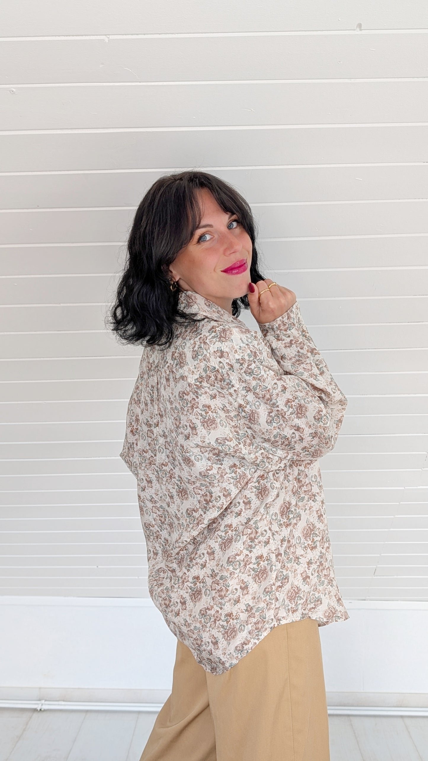 Blouse en soie 80s T42-44