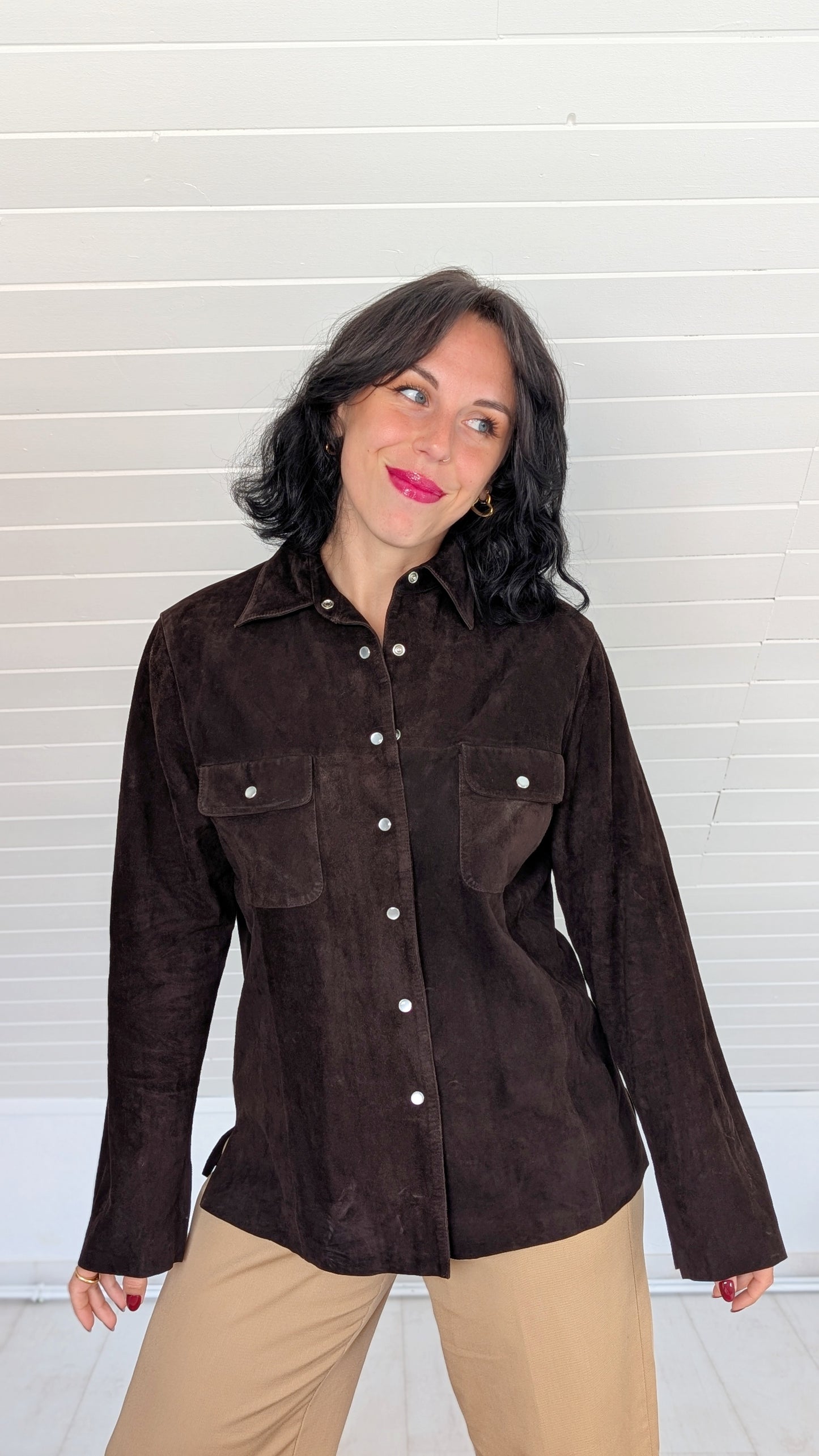 Chemise en daim (cuir) T38