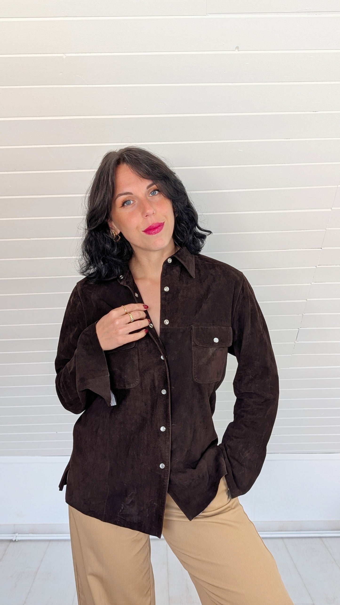Chemise en daim (cuir) T38
