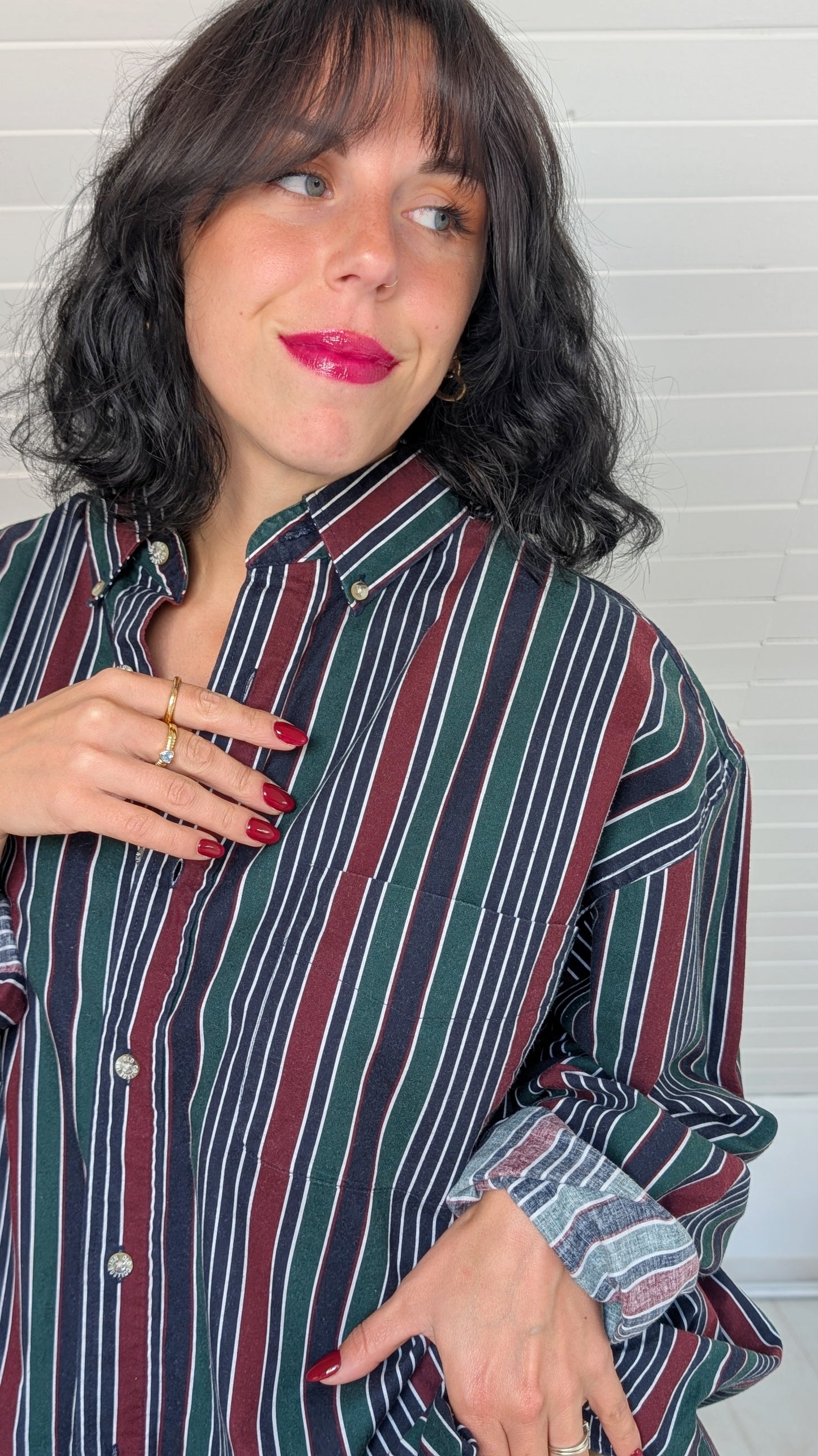Chemise coton oversize 80s jusqu'à un 44