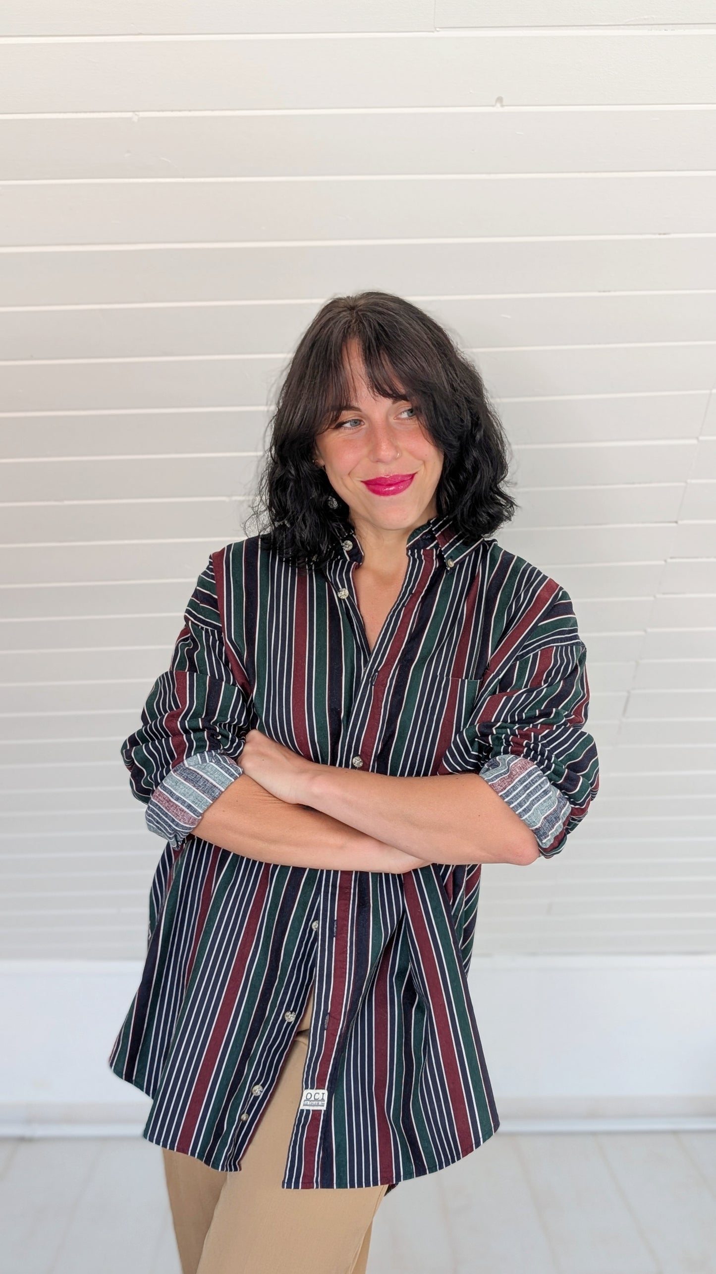 Chemise coton oversize 80s jusqu'à un 44