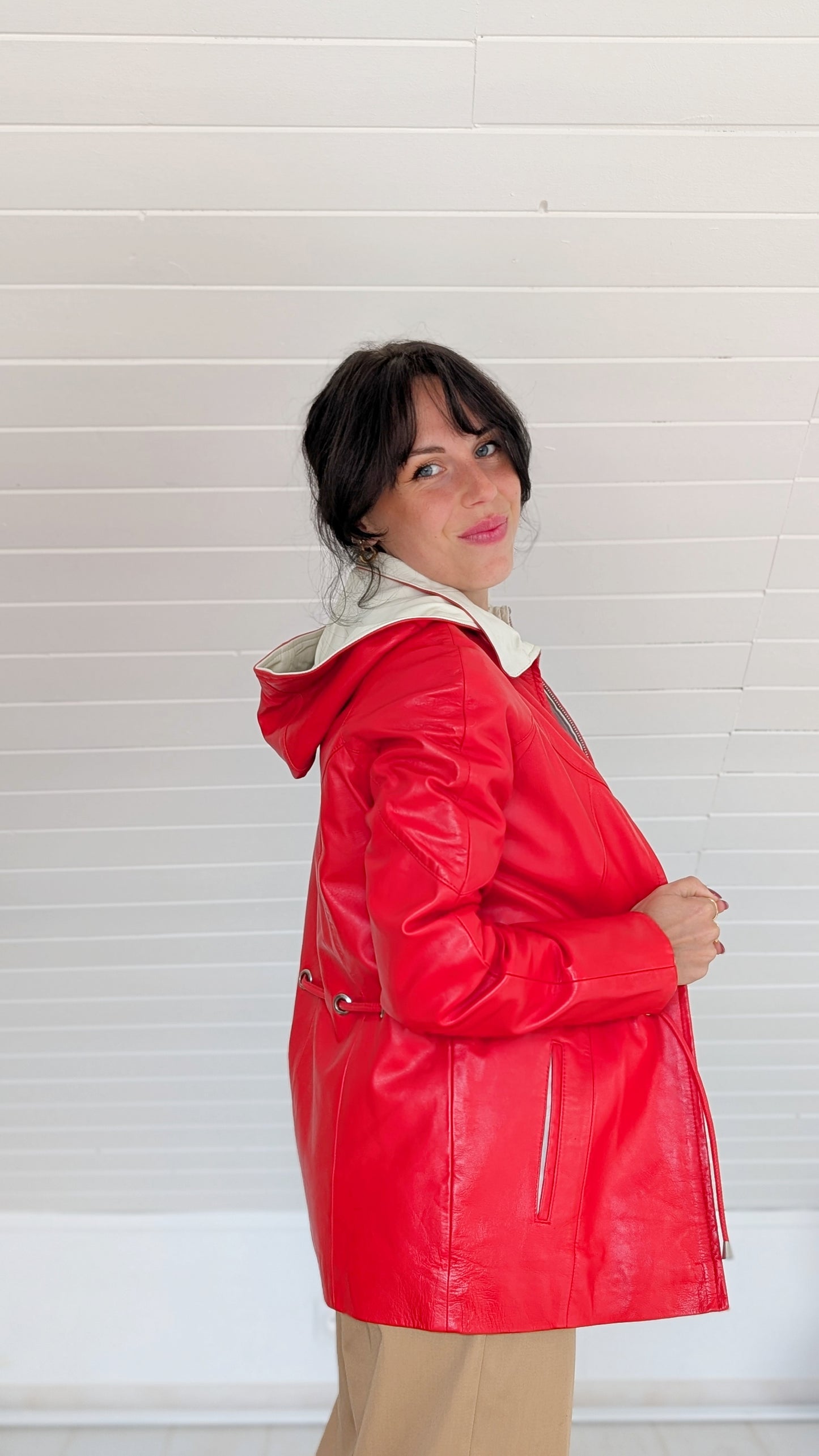 Veste en cuir 90s T36