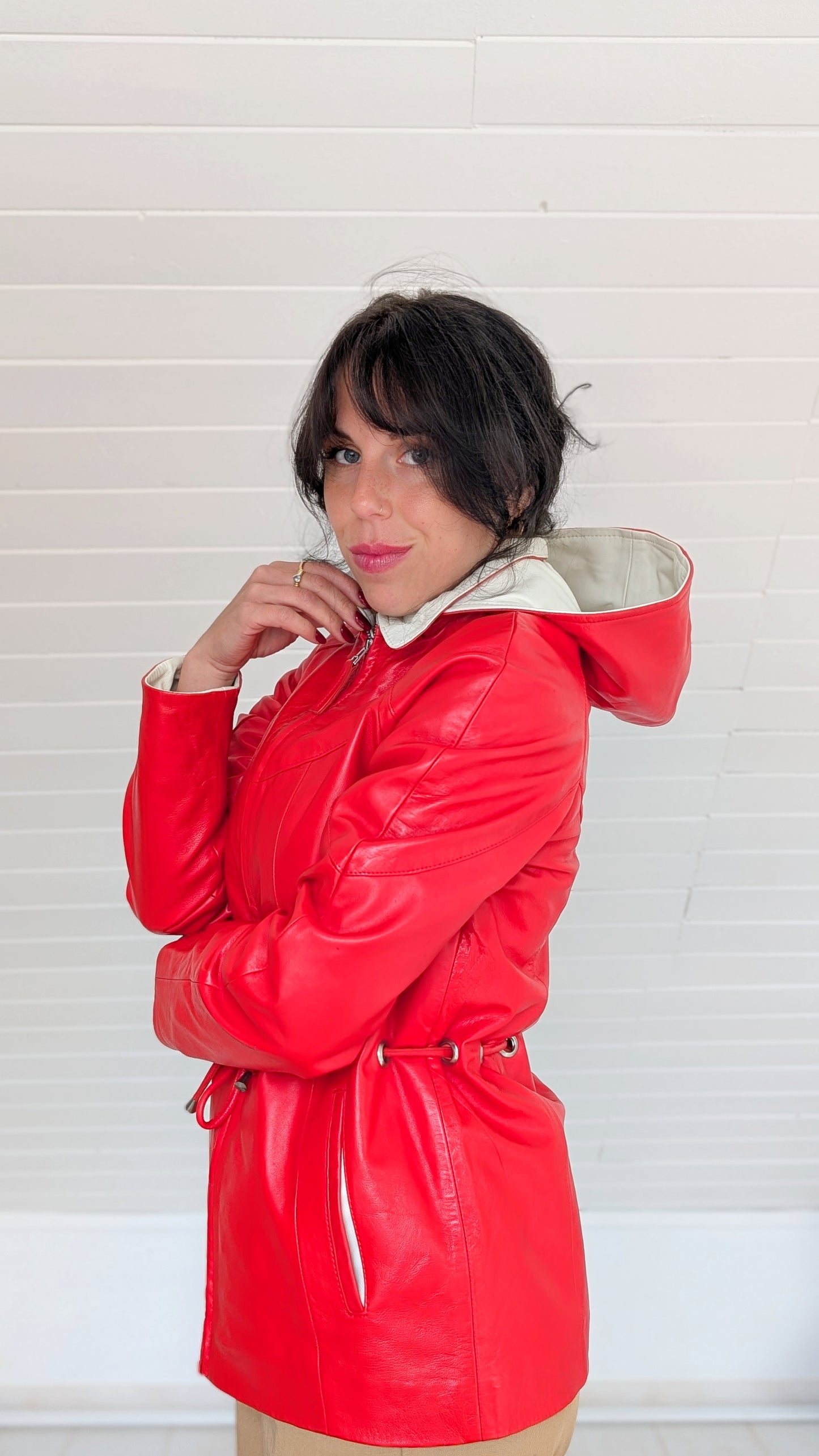Veste en cuir 90s T36