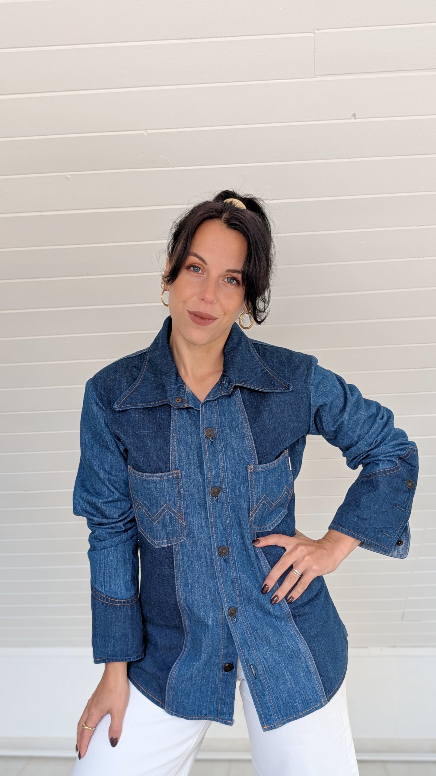 Chemise denim 70s T38-40