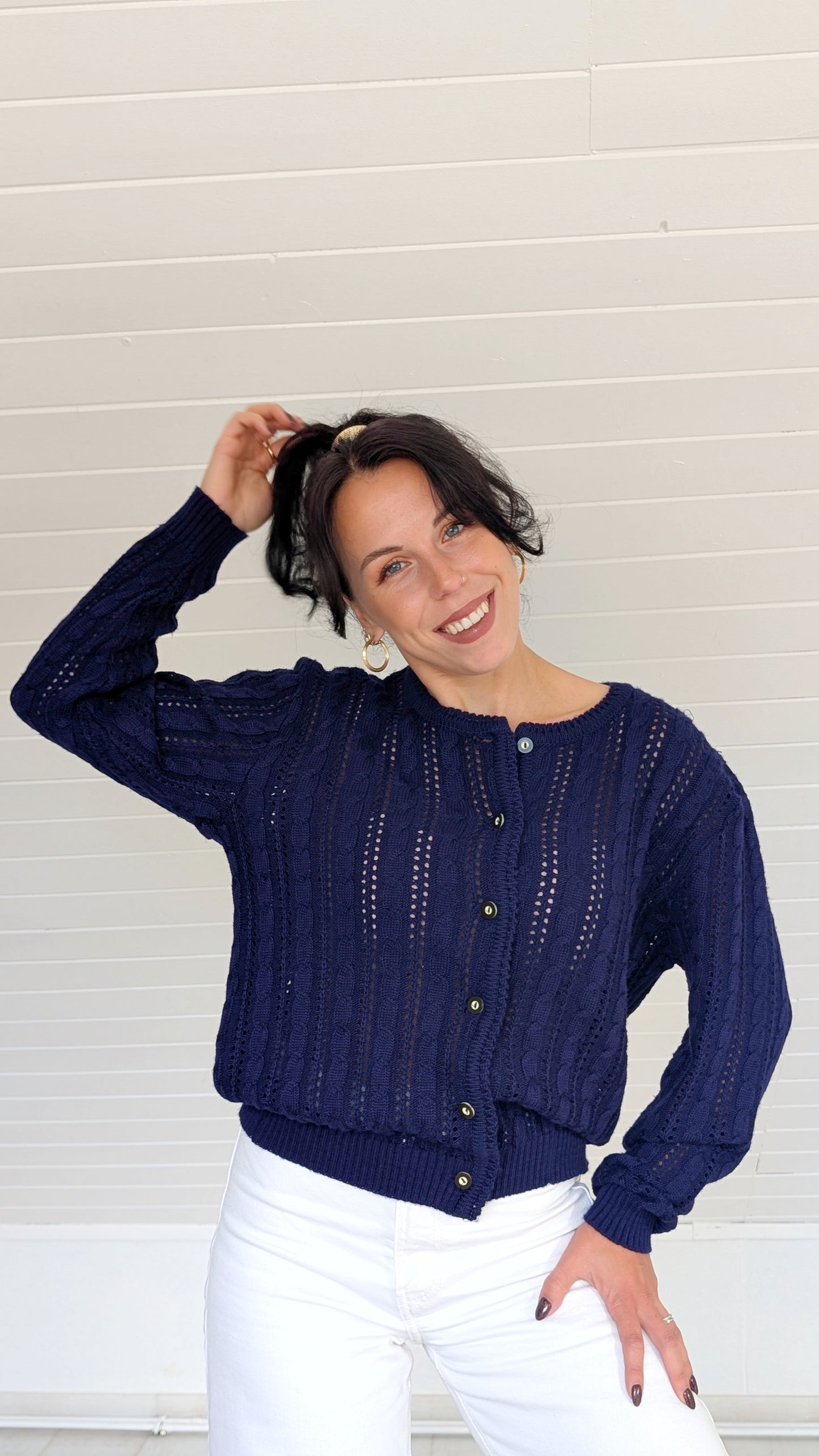 Cardigan autrichien laine et coton T38-40