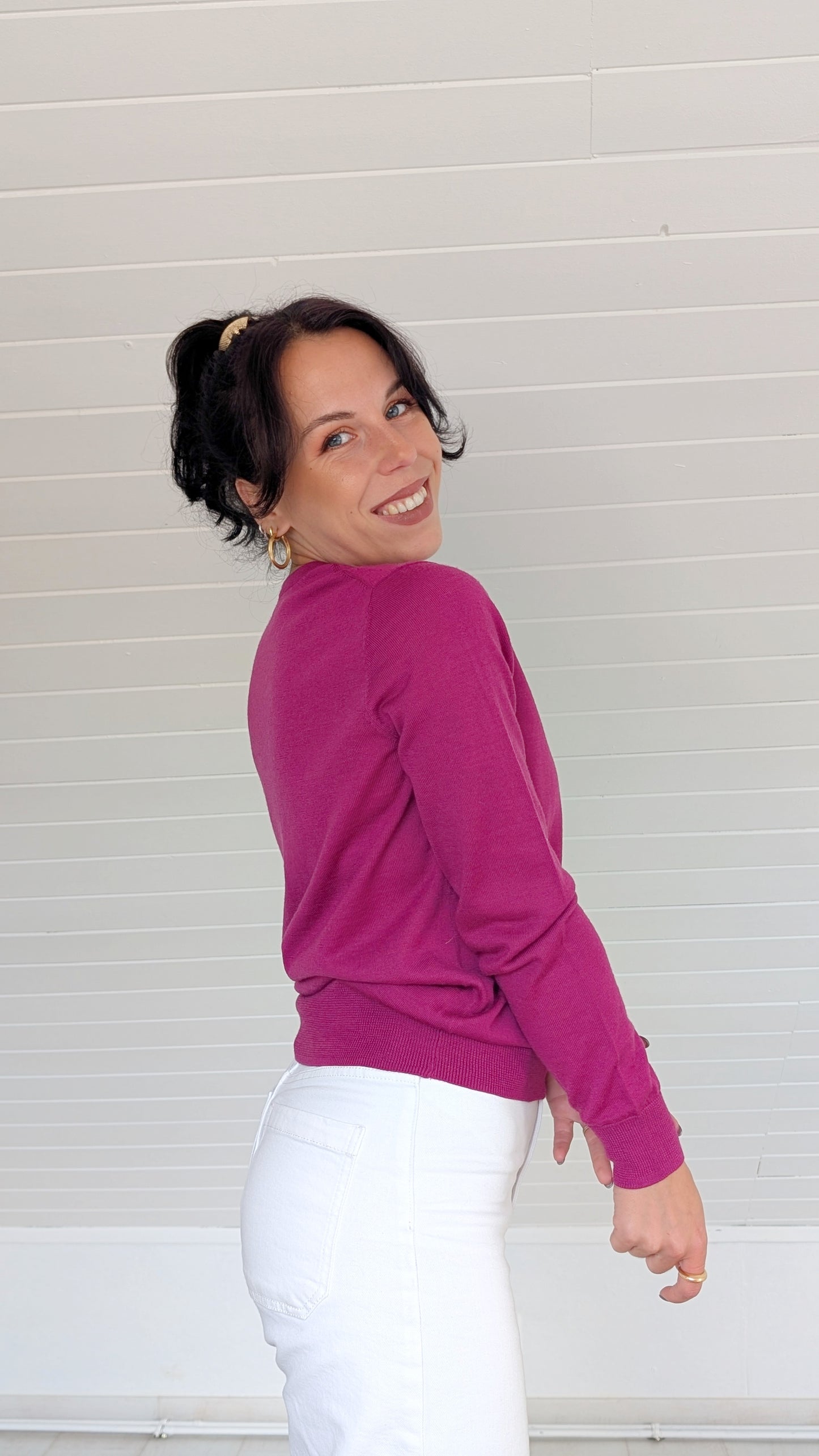 Cardigan laine mérinos T36