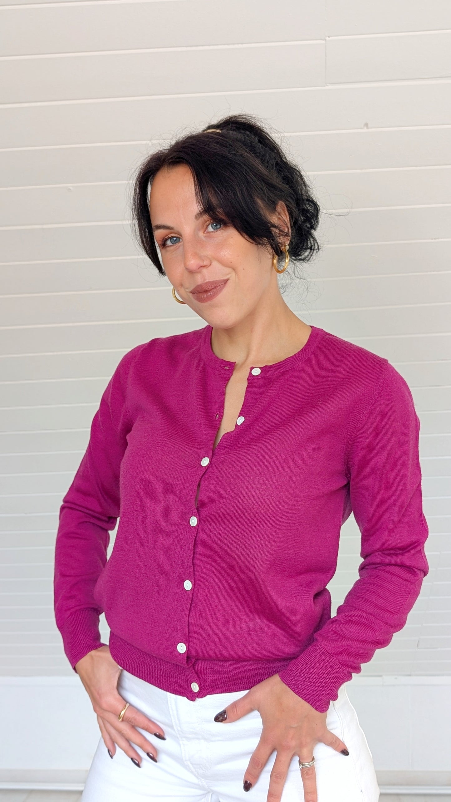 Cardigan laine mérinos T36