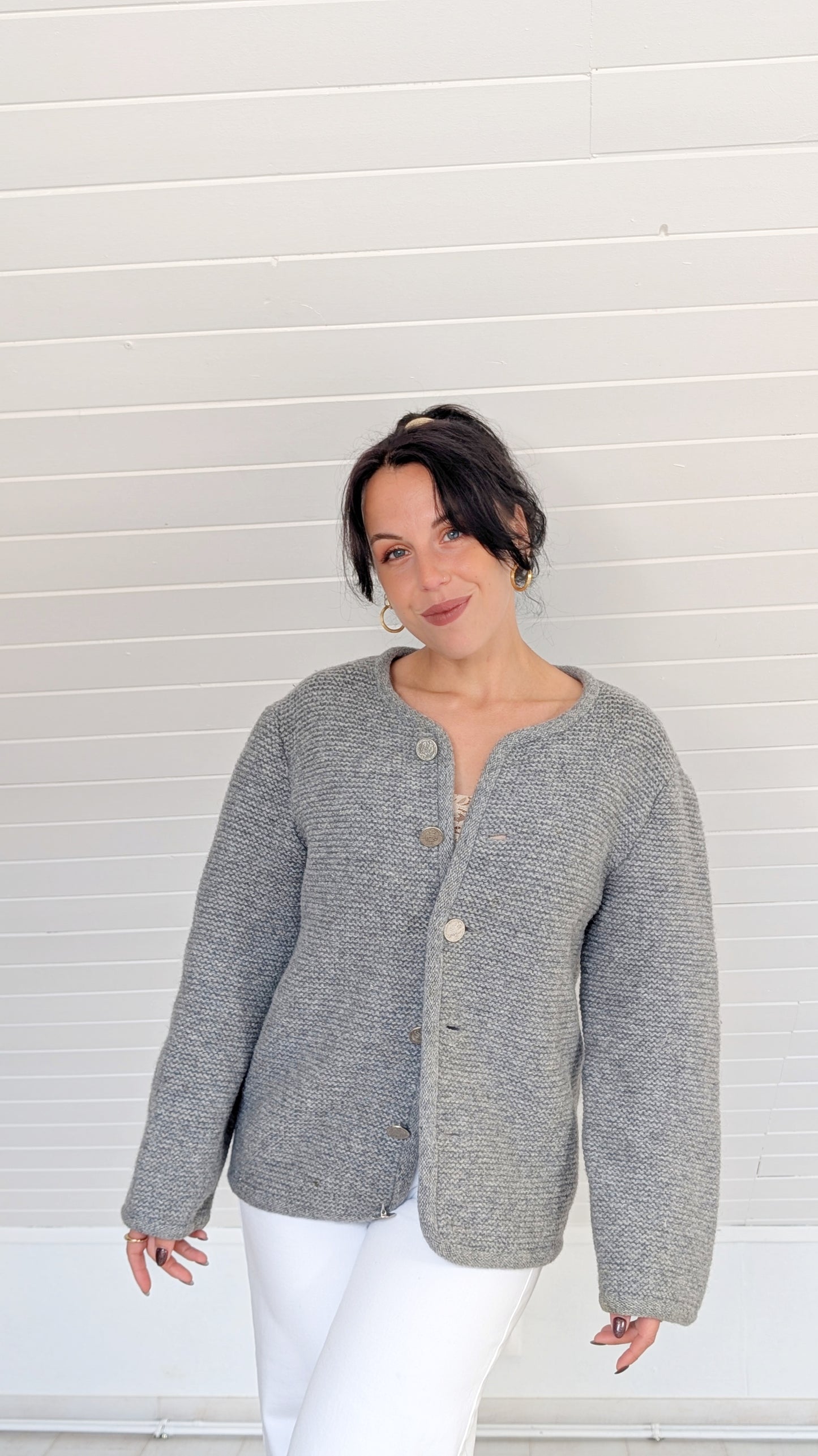Cardigan/veste pure laine T40