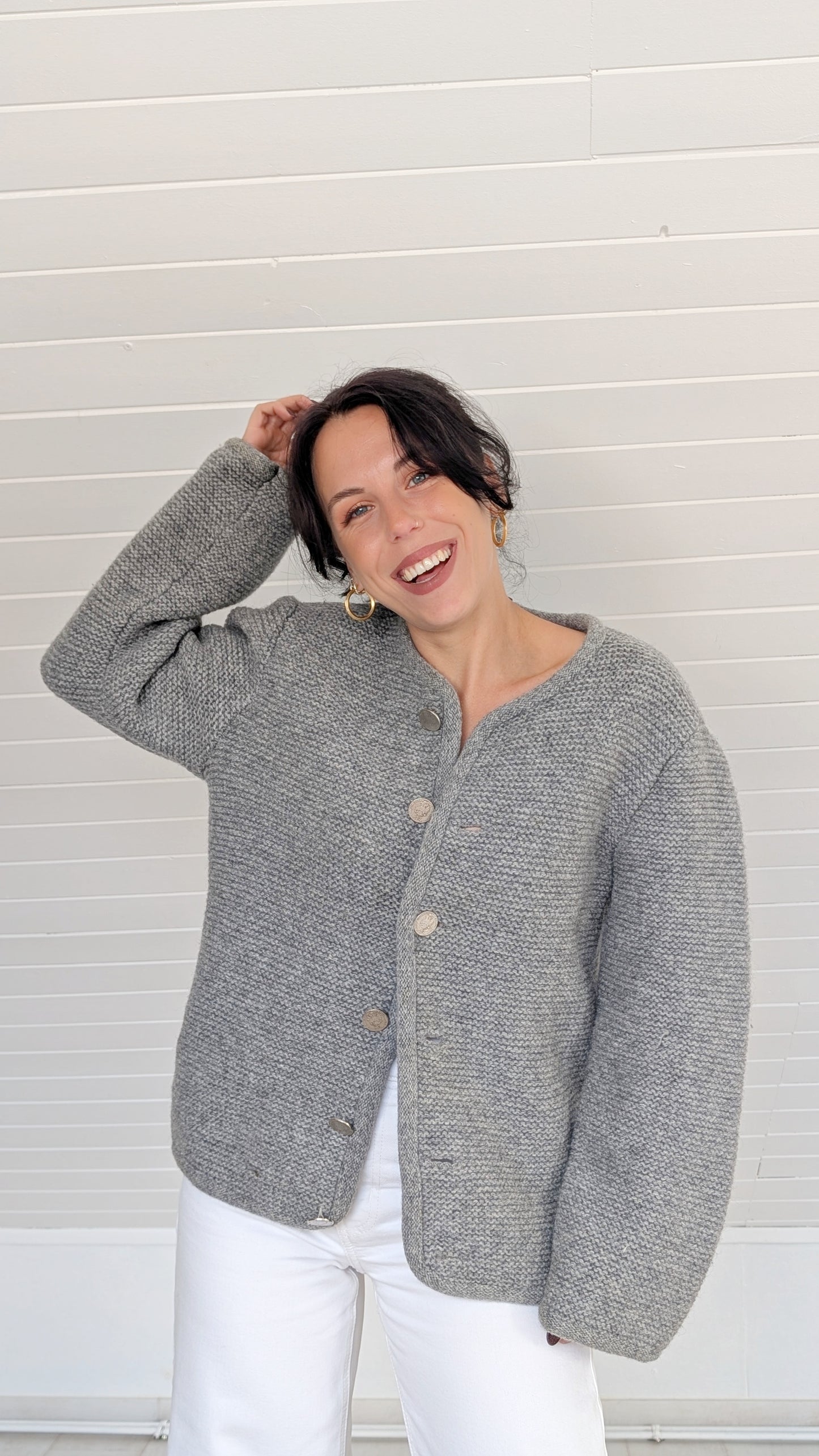 Cardigan/veste pure laine T40