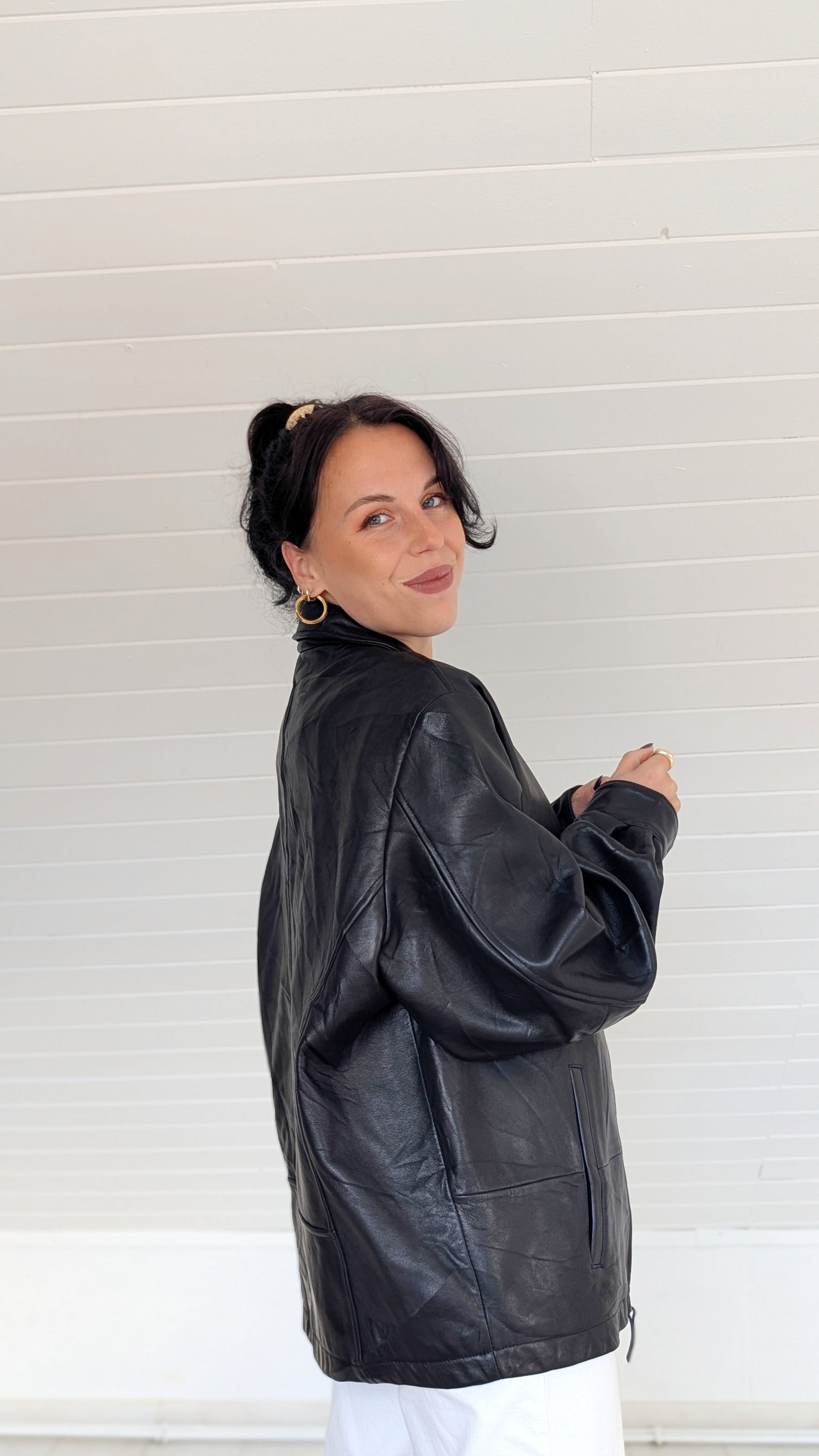 Veste bombers cuir d'agneau T42