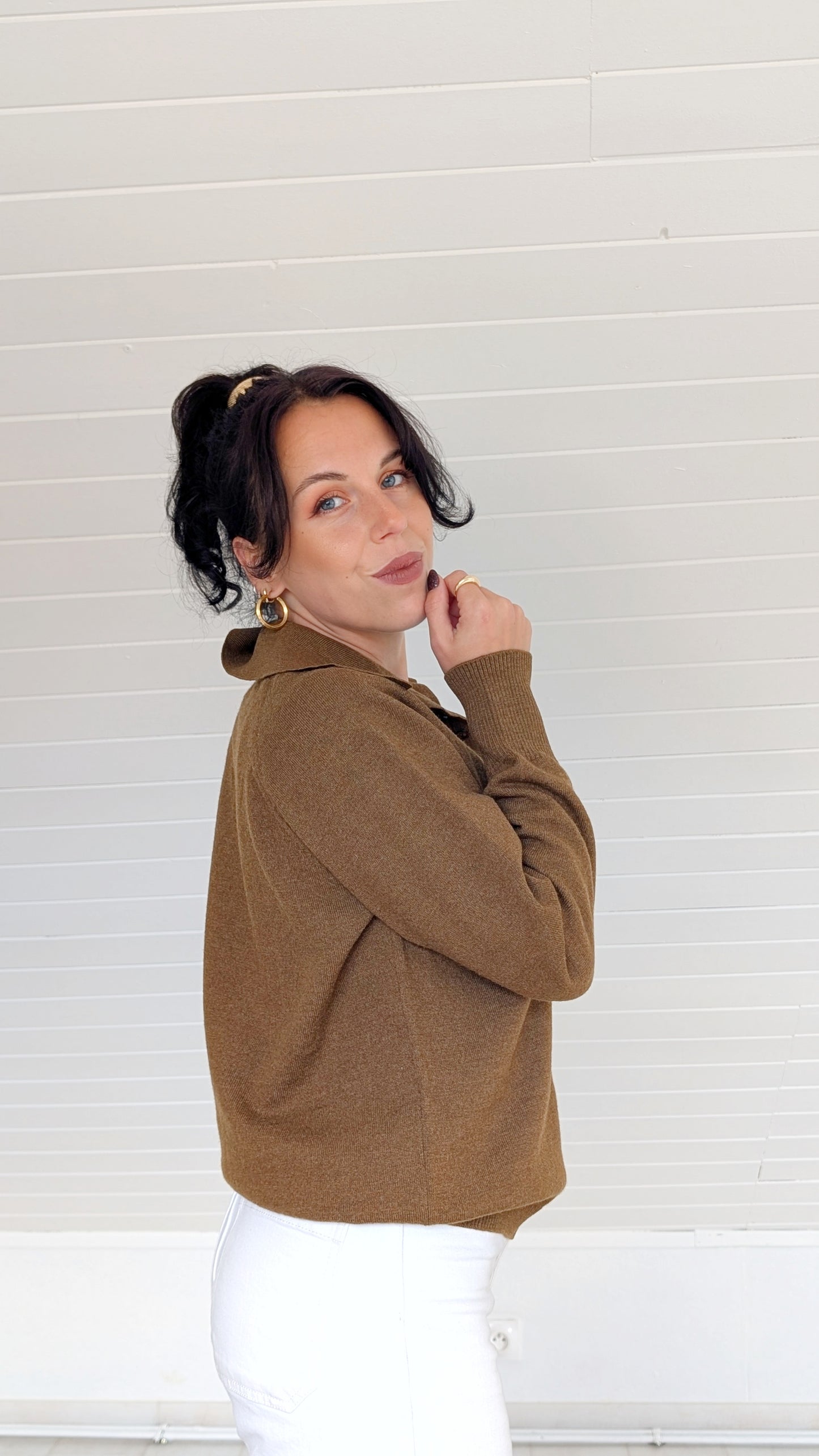 Pull polo 70s pure laine T38-40