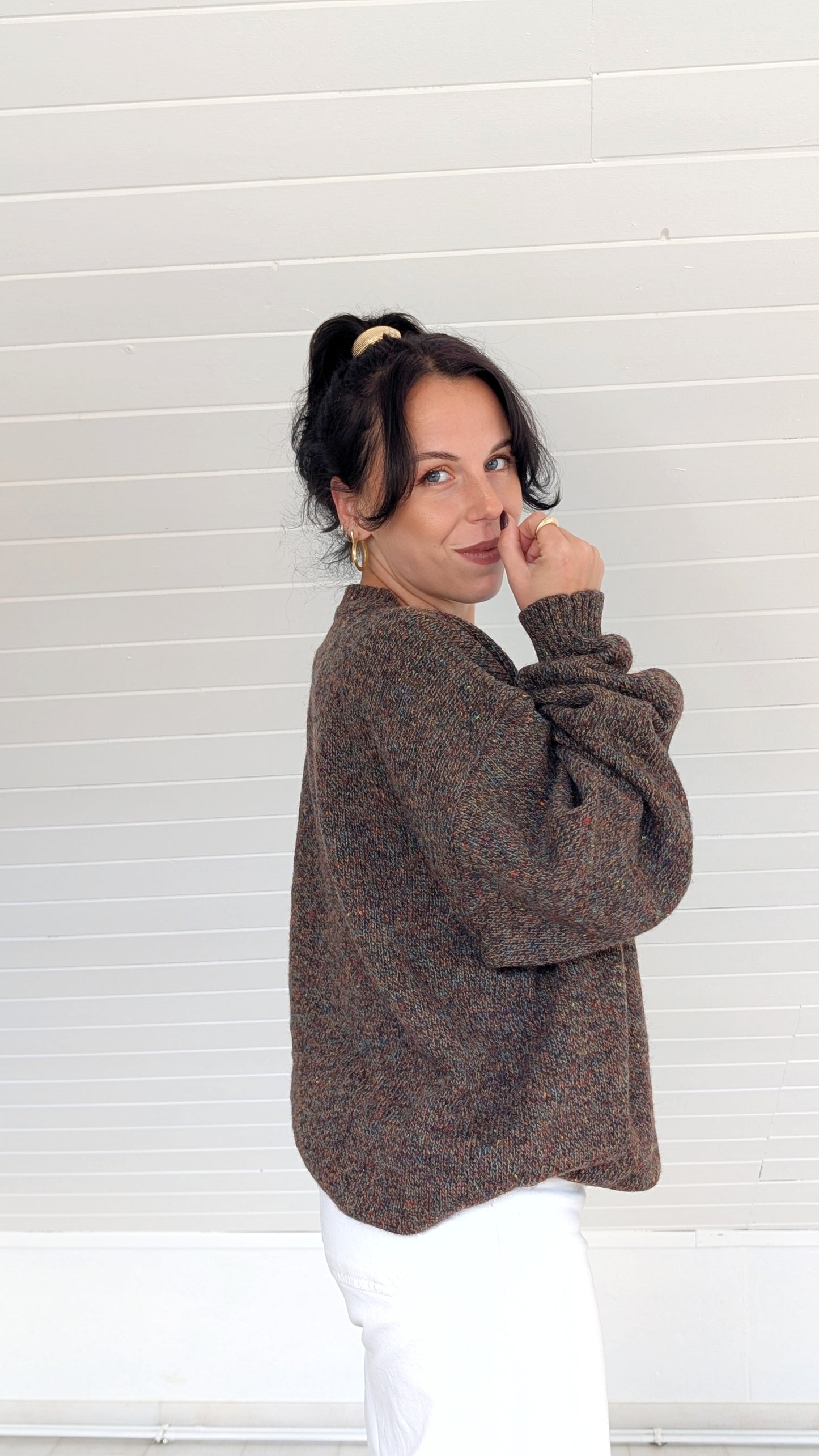 Pull ample pure laine jusqu'à un 44
