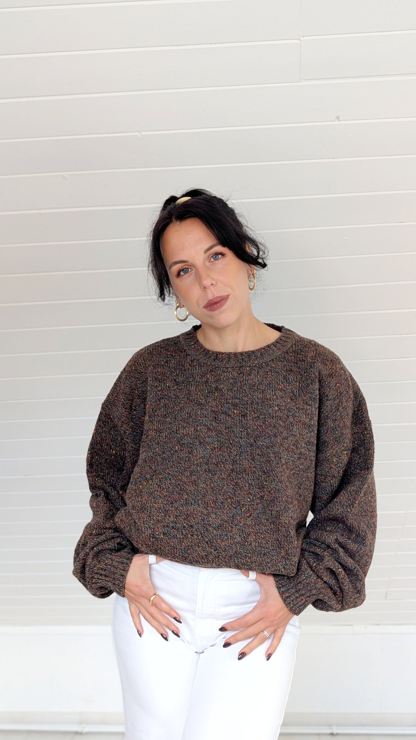 Pull ample pure laine jusqu'à un 44
