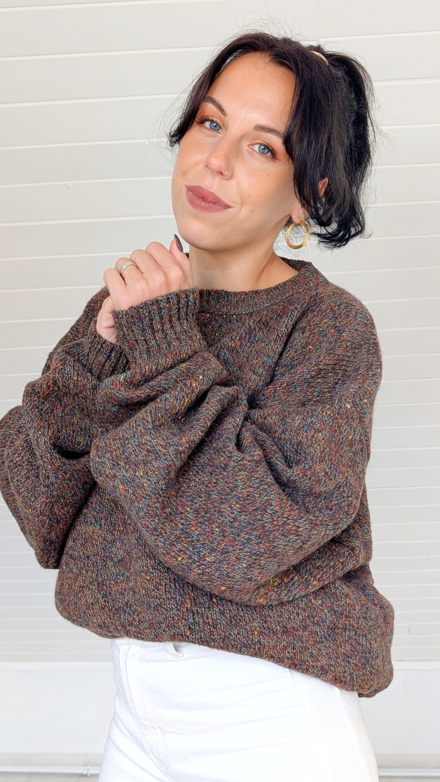 Pull ample pure laine jusqu'à un 44