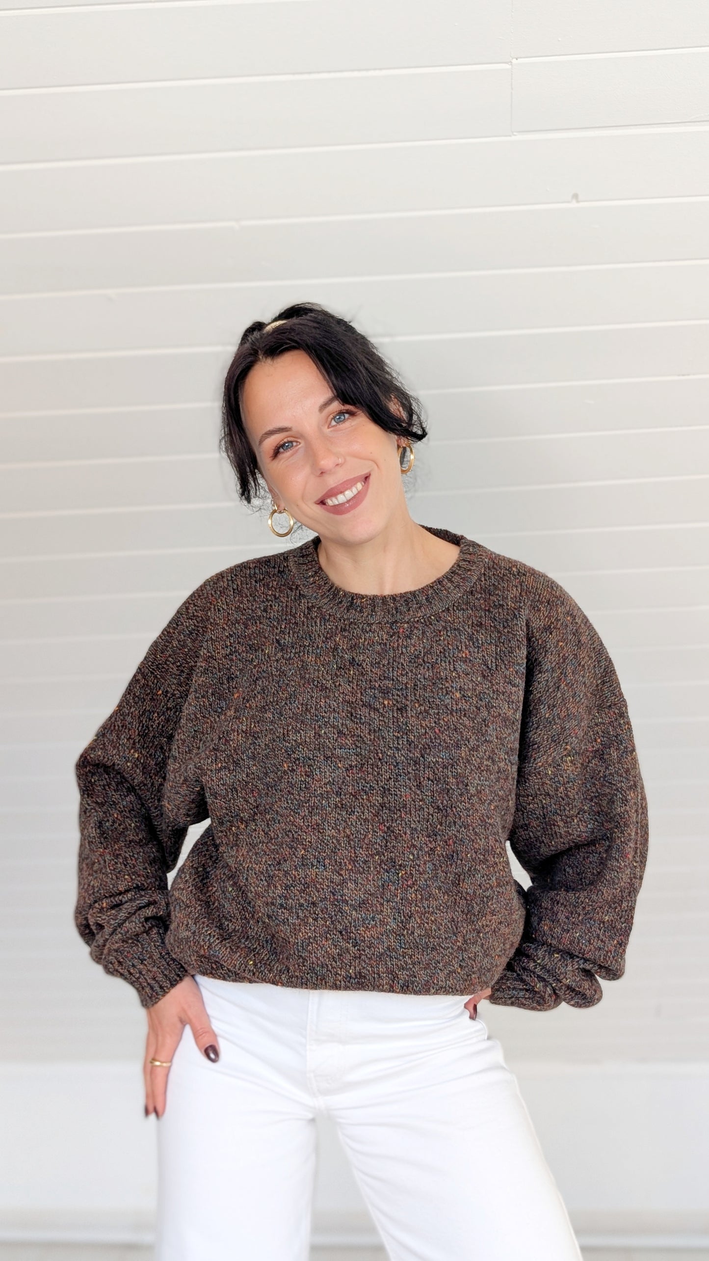 Pull ample pure laine jusqu'à un 44