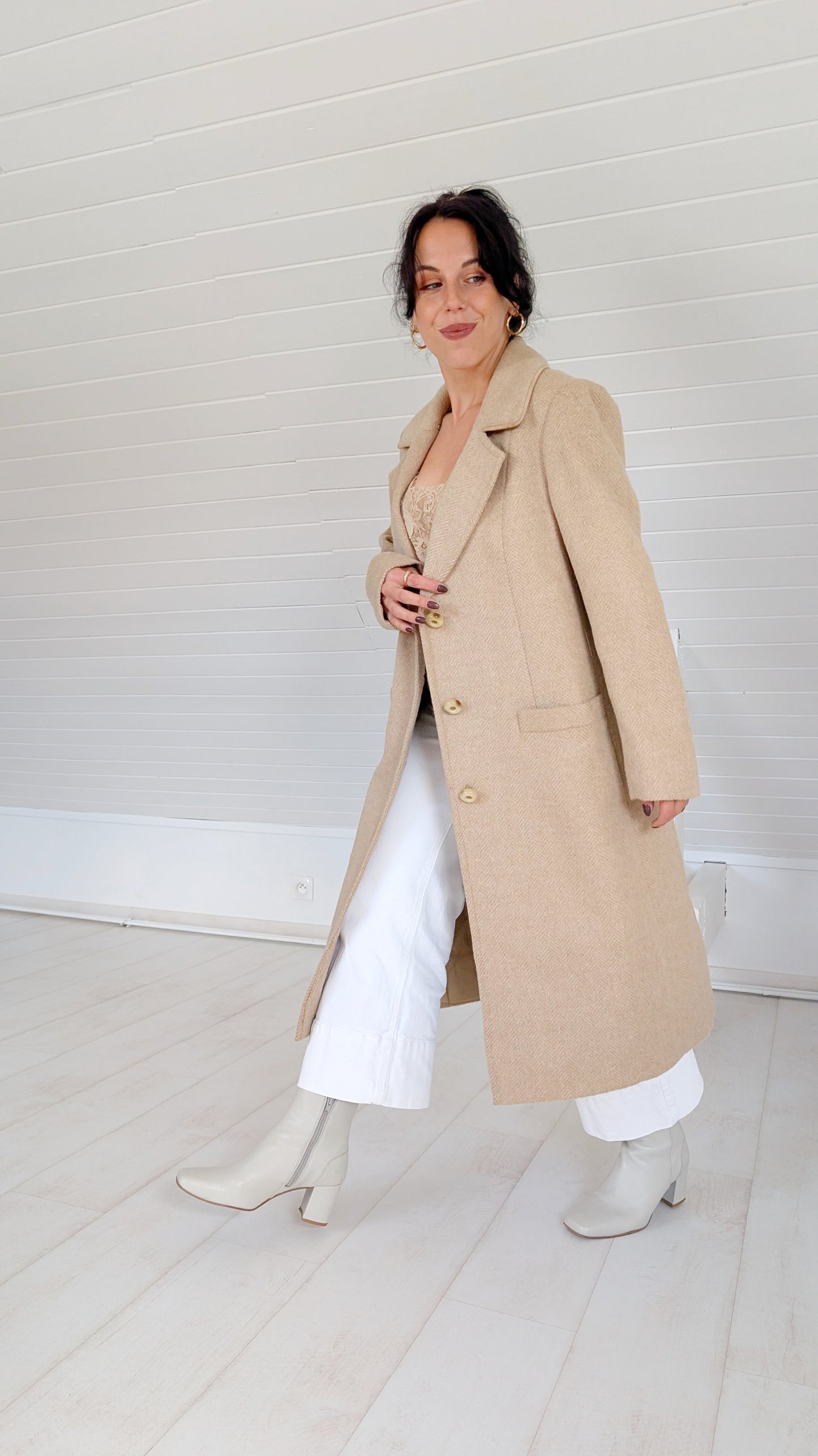Manteau laine lama 100% T38-40