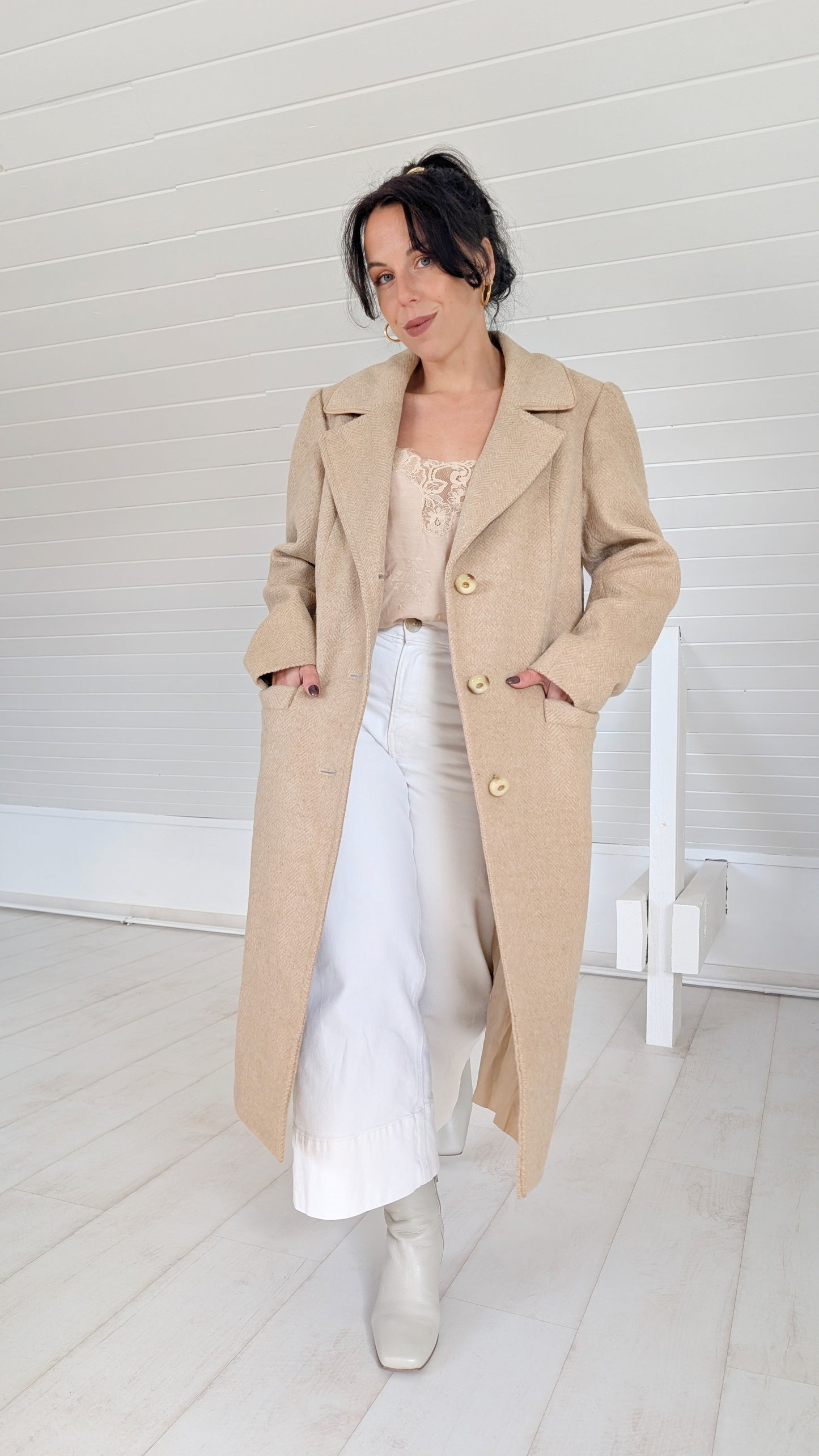 Manteau laine lama 100% T38-40