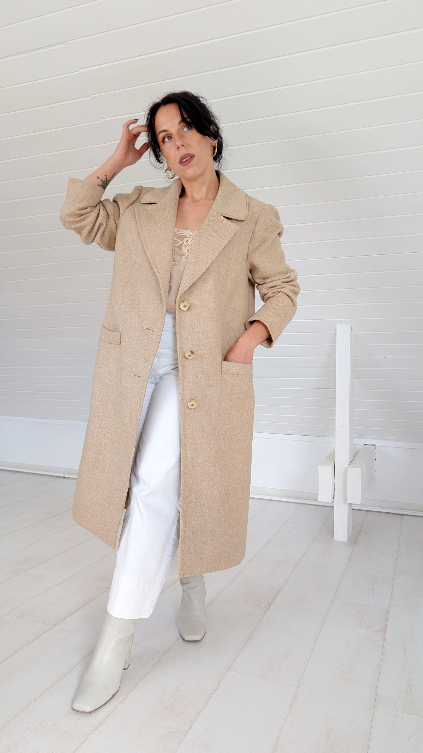 Manteau laine lama 100% T38-40