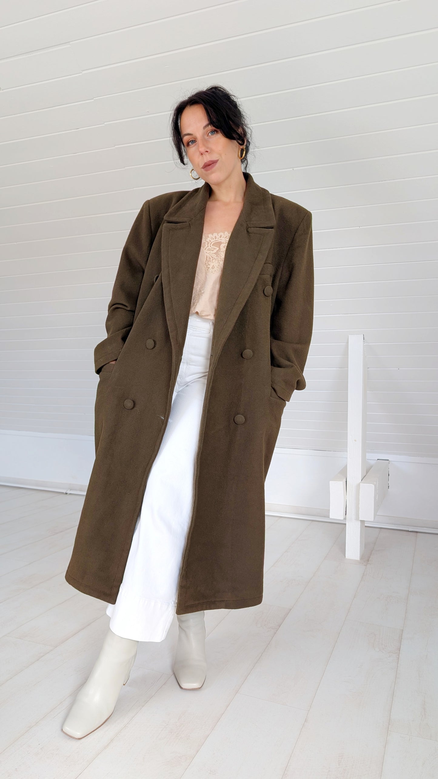 Manteau laine et cachemire 80s T42