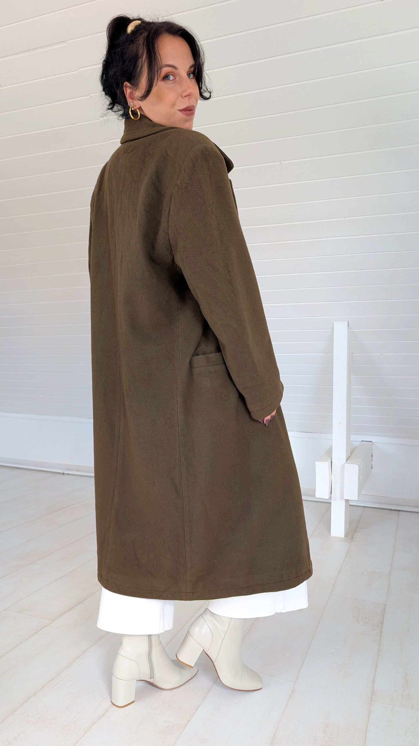 Manteau laine et cachemire 80s T42