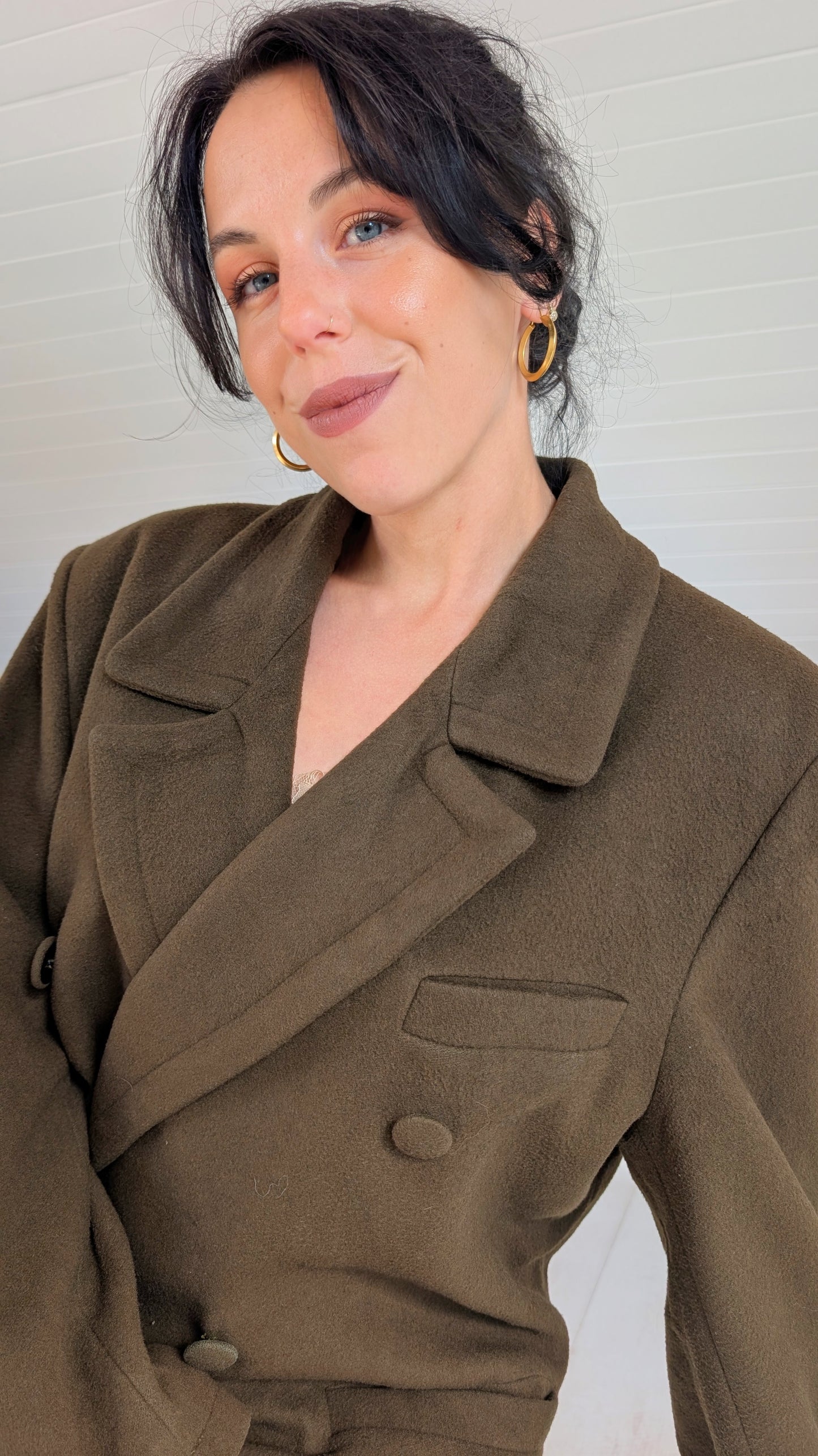 Manteau laine et cachemire 80s T42