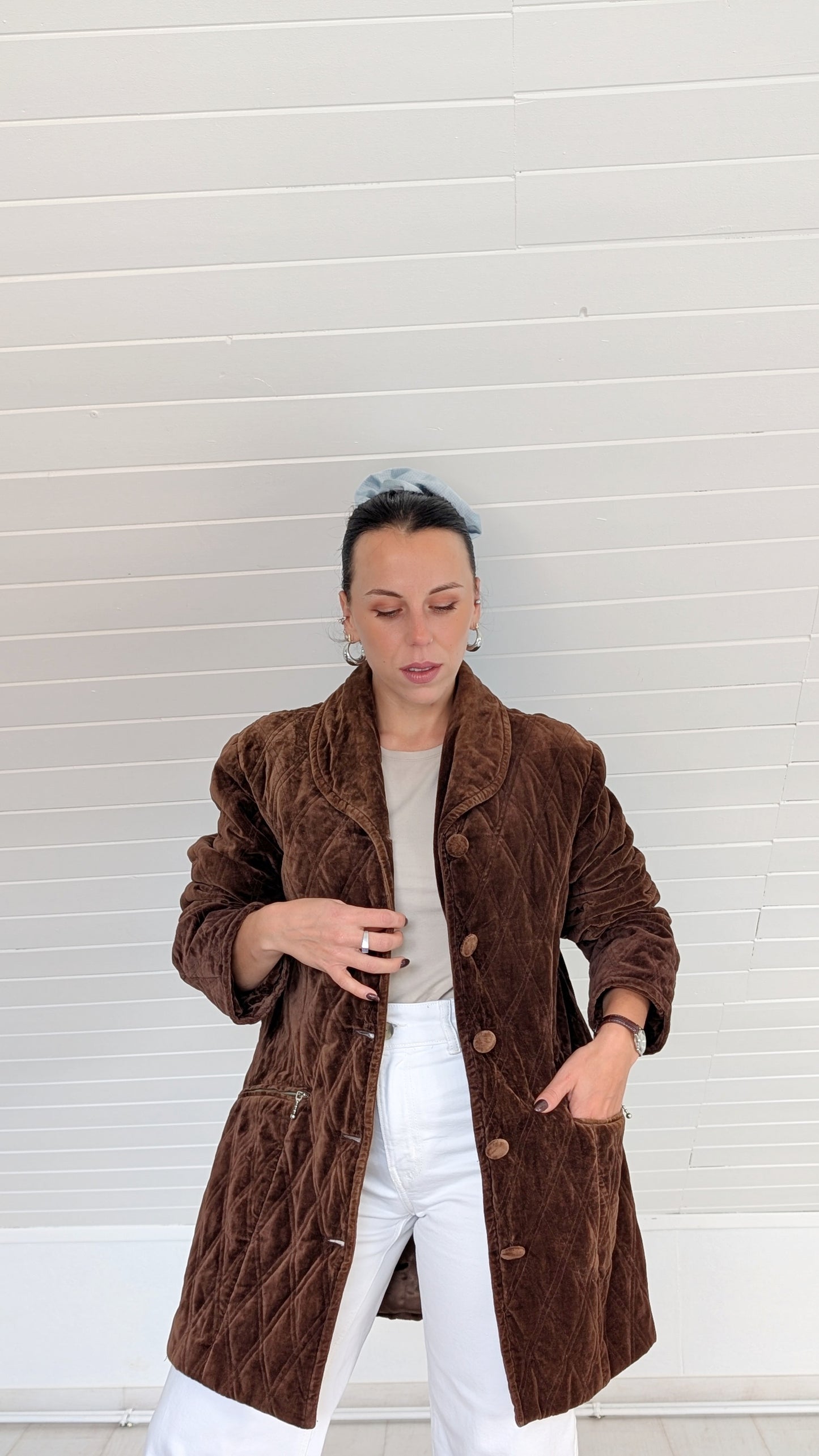 Veste matelassée velours de coton T42
