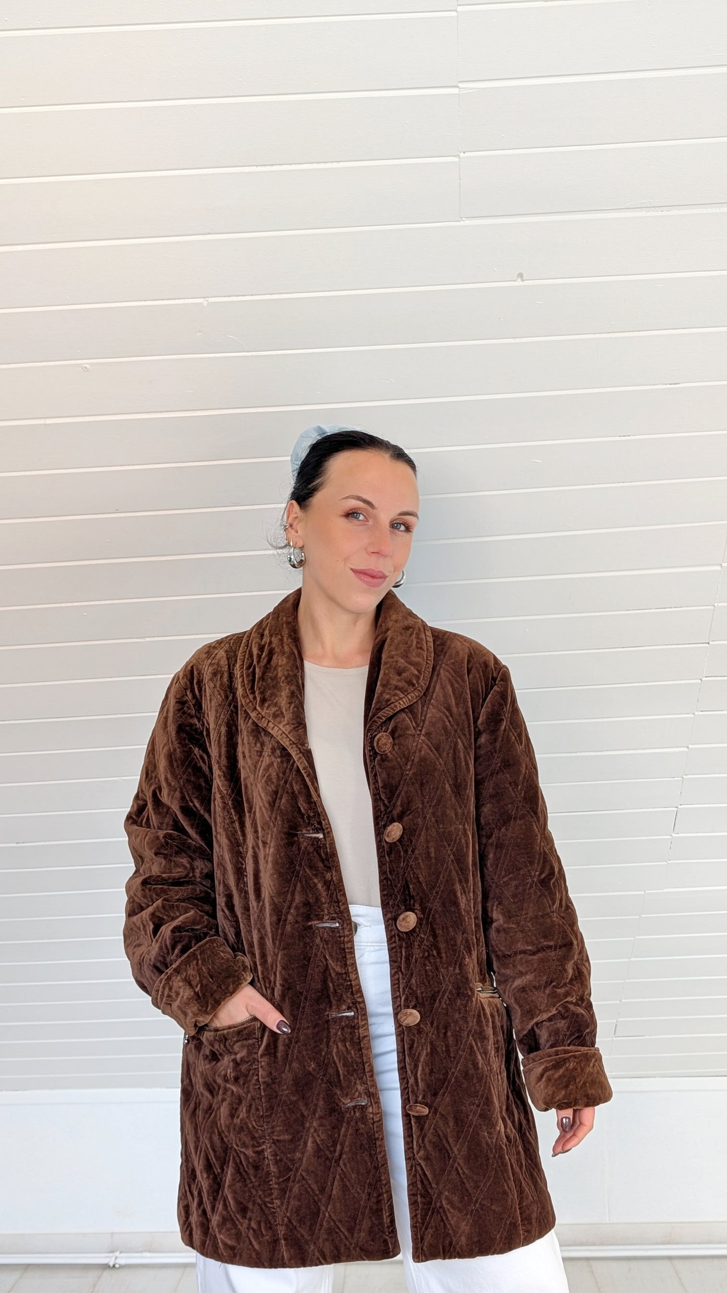 Veste matelassée velours de coton T42