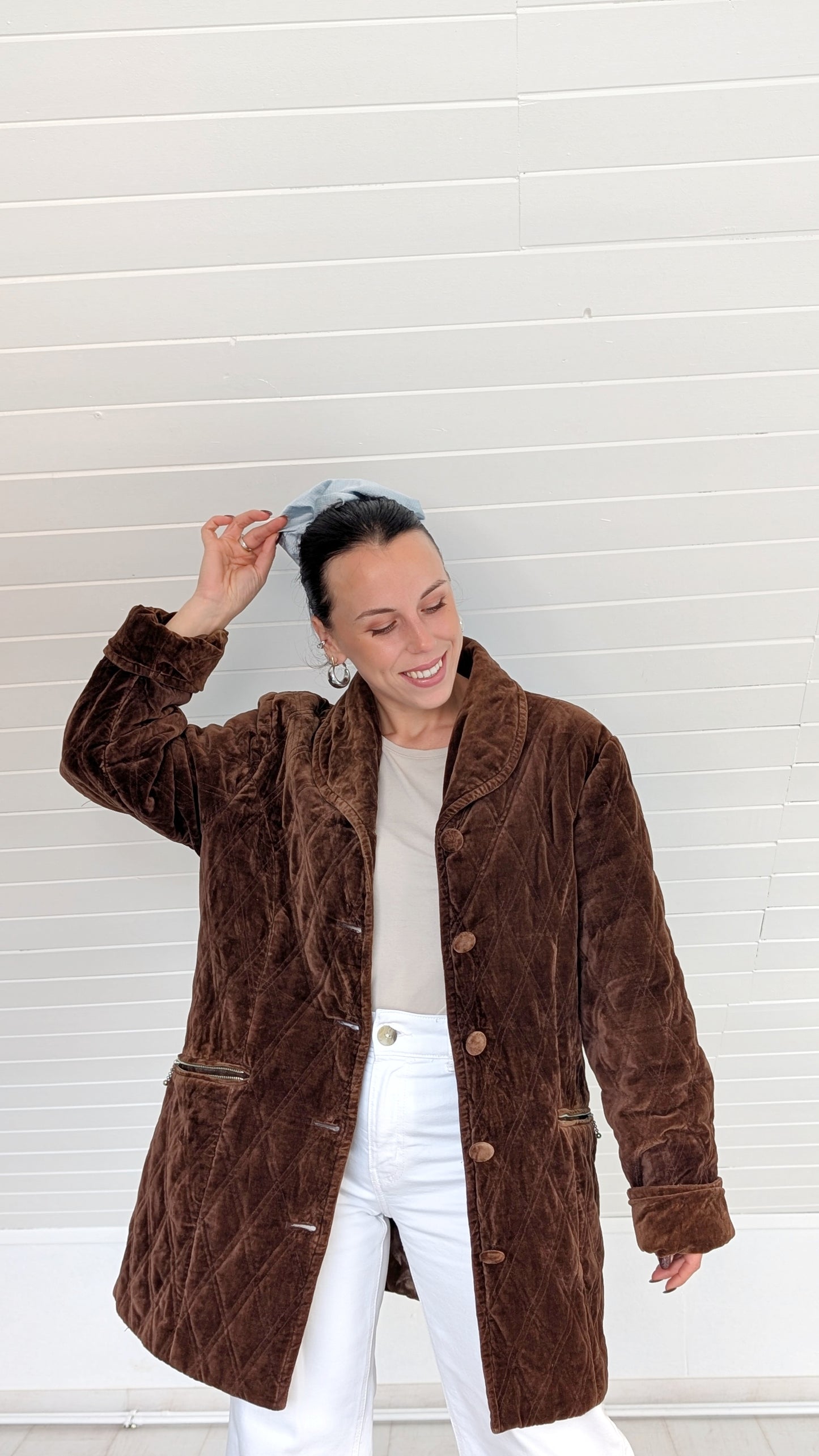 Veste matelassée velours de coton T42