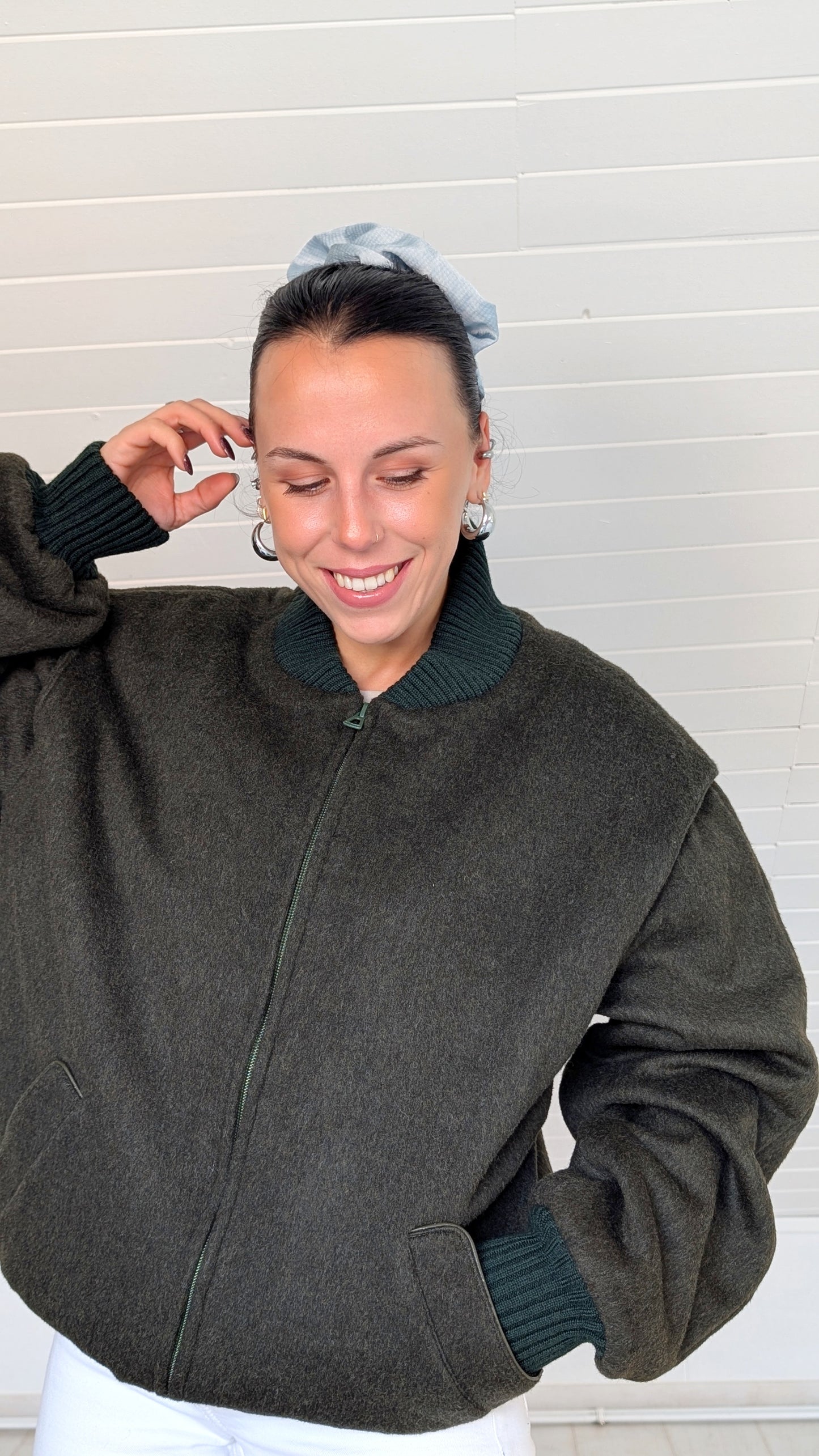 Veste bombers laine 80s T42