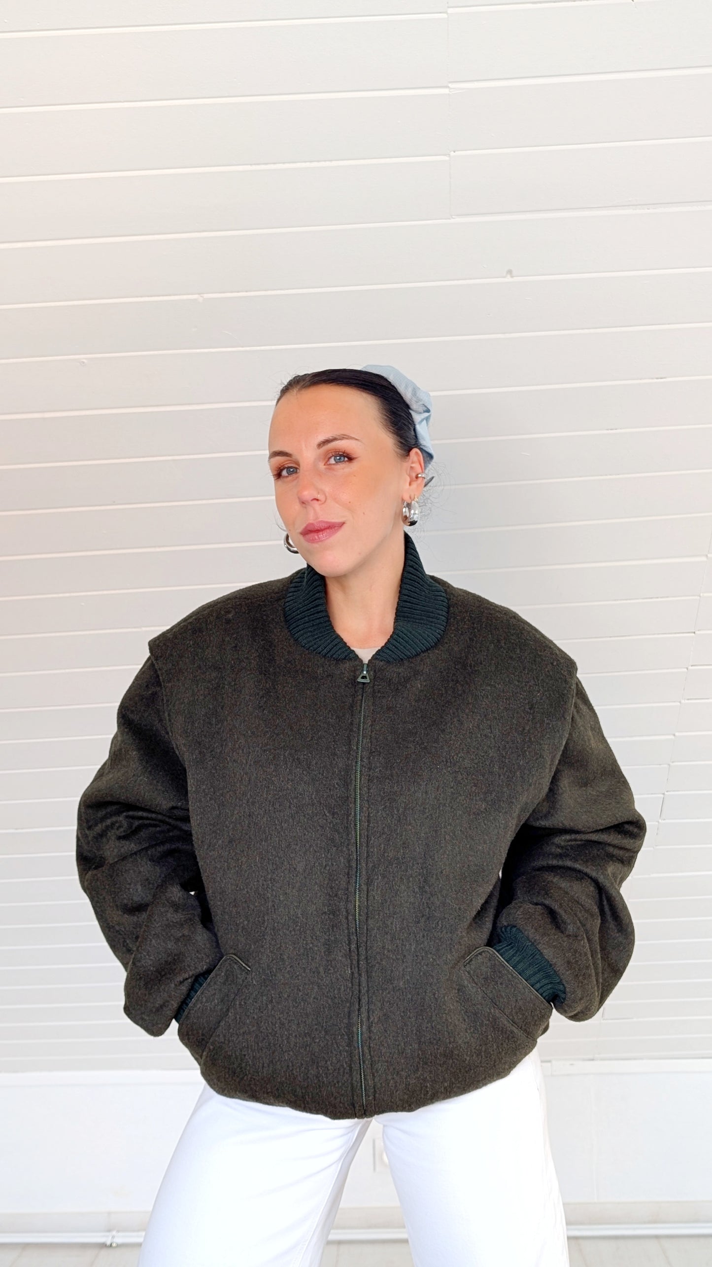 Veste bombers laine 80s T42
