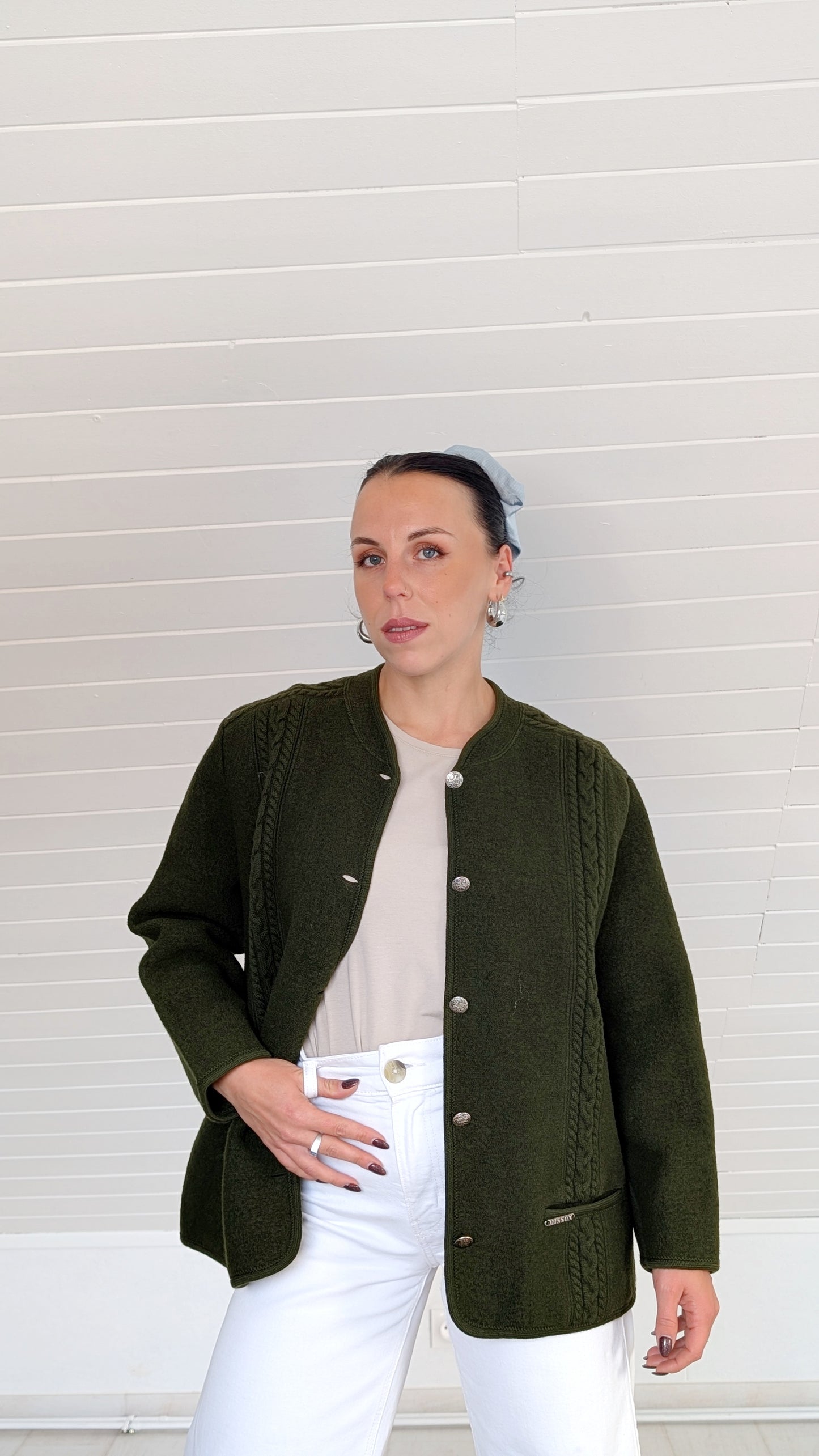 Veste/cardigan autrichien pure laine T40-42